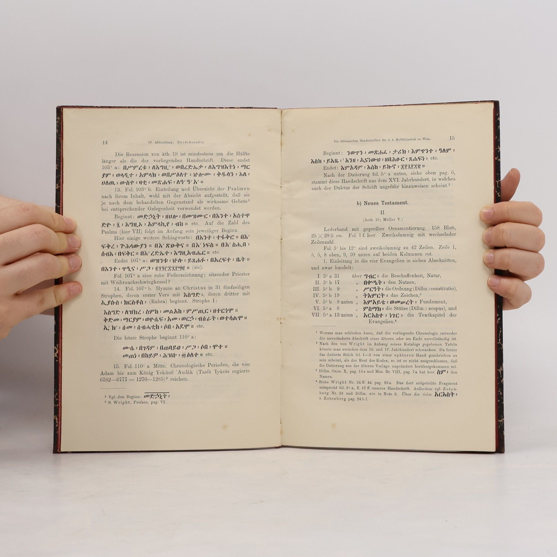 Nikolaus Rhodokanakis Die äthiopischen Handschriften der K. K. Hofbibliothek zu Wien