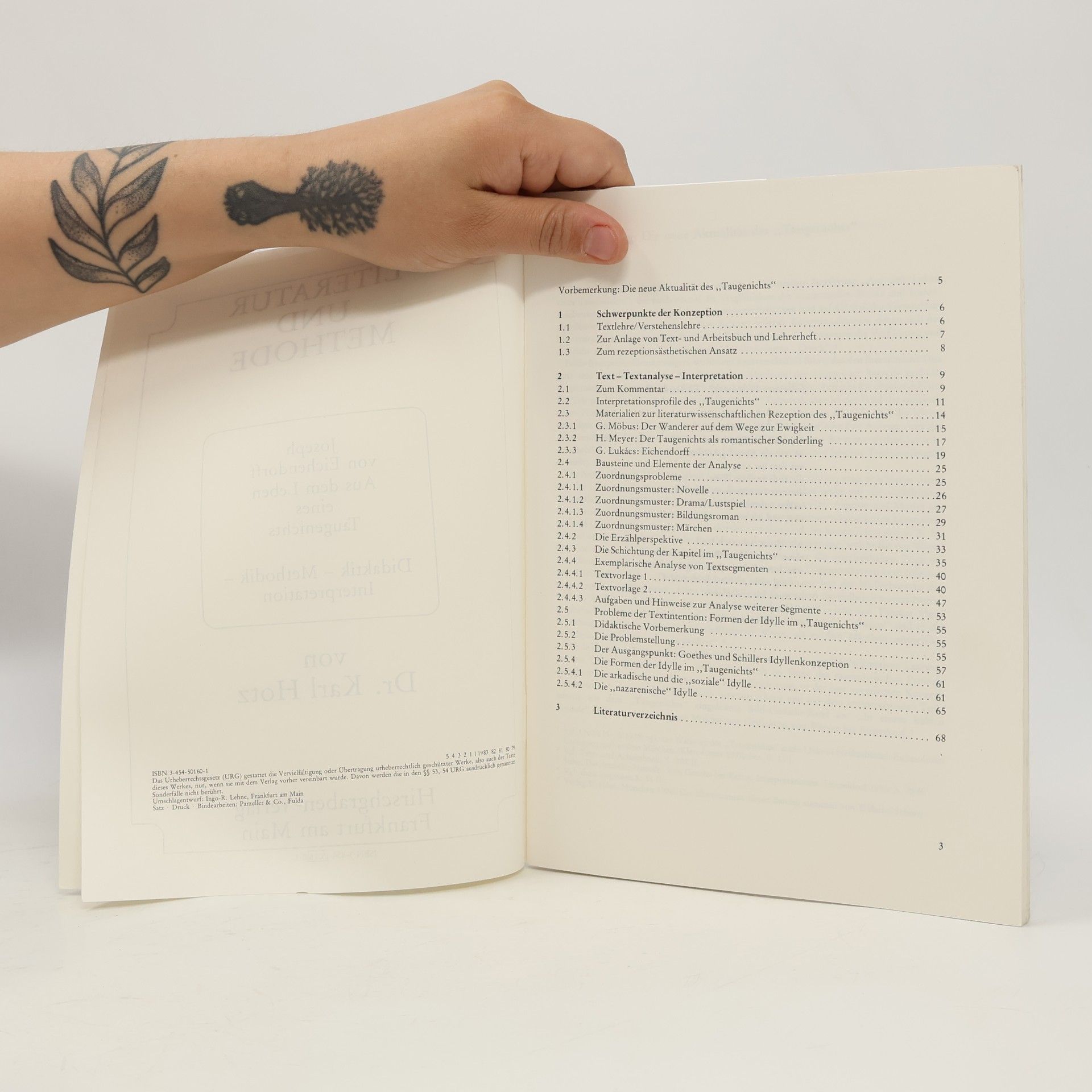Karl Hotz Literatur und Methode