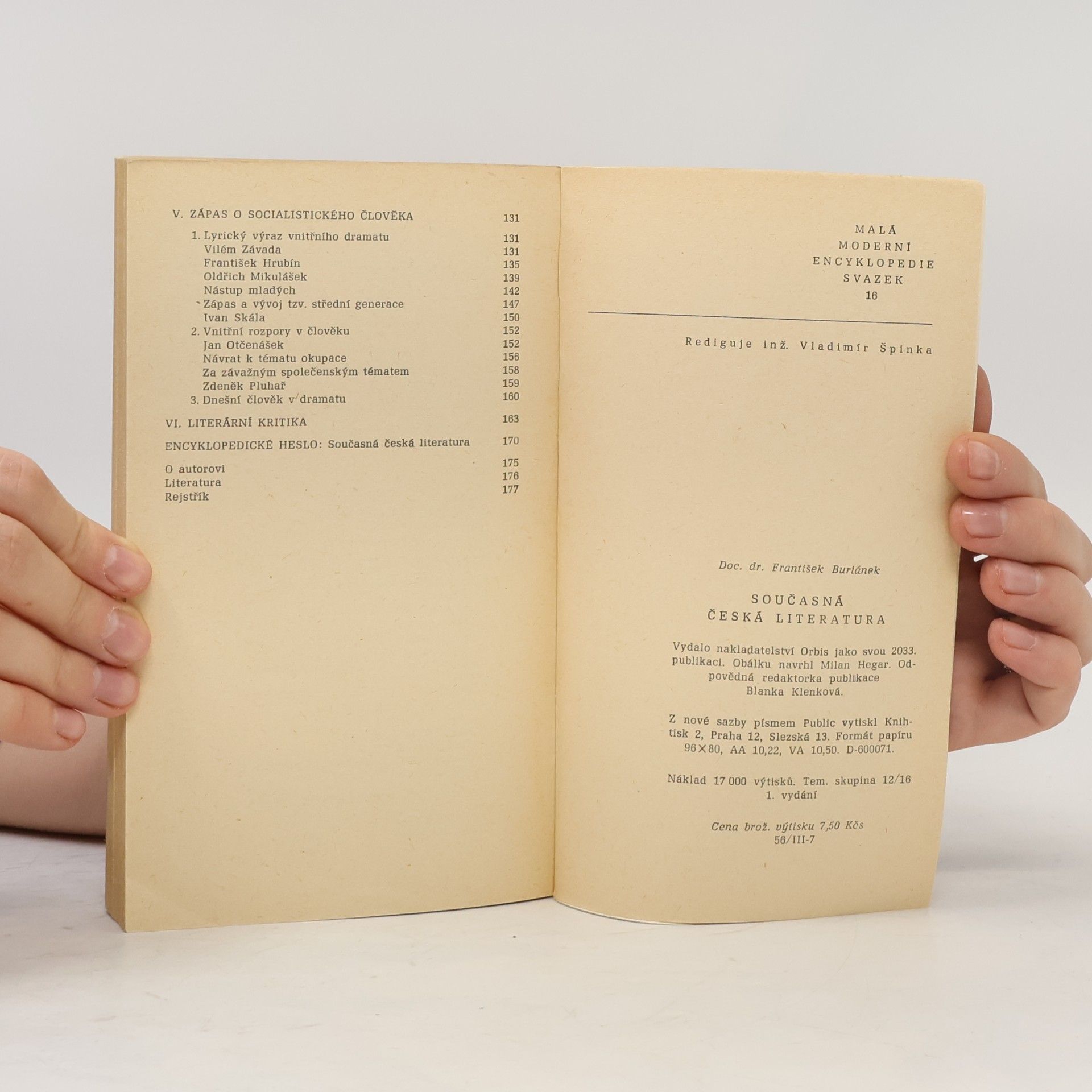 František Buriánek Současná česká literatura