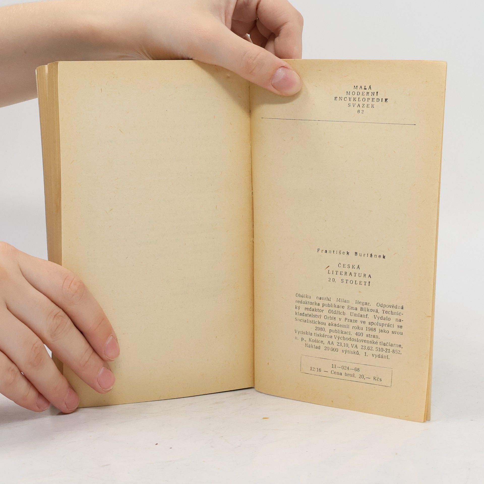 František Buriánek Česká literatura 20. století. Malá moderní encyklopedie