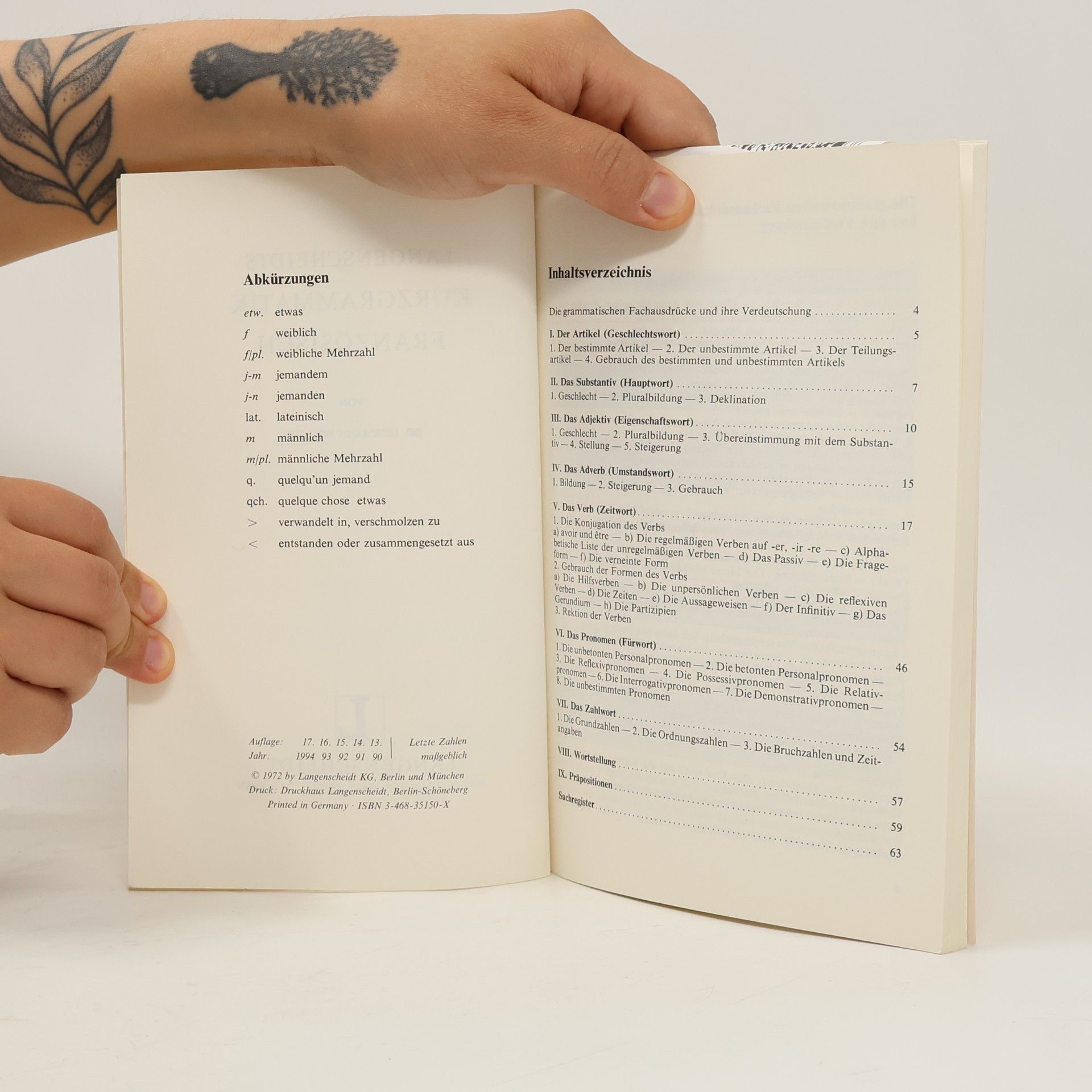 Hermann Willers Langenscheidts Kurzgrammatik Französisch