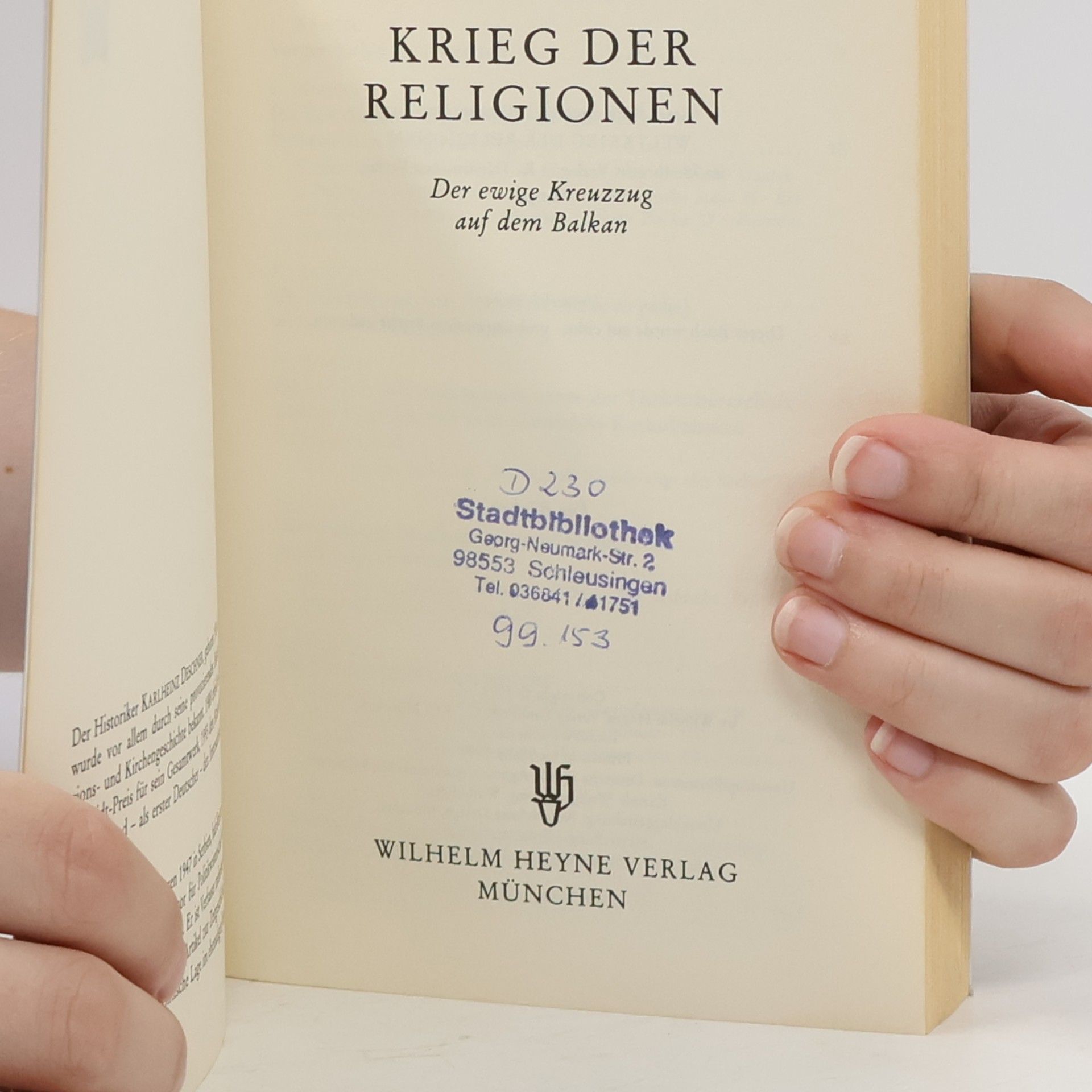 Karlheinz Deschner Krieg der Religionen