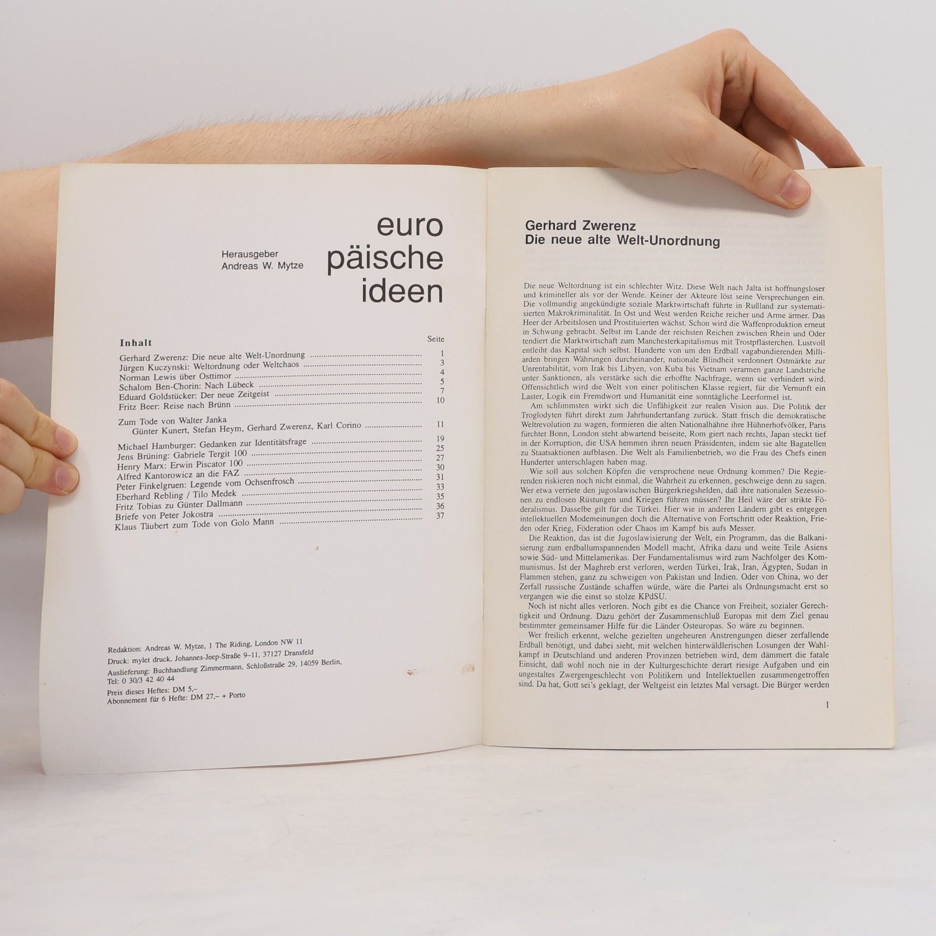 Andreas W. Mytze Europäische Ideen 88