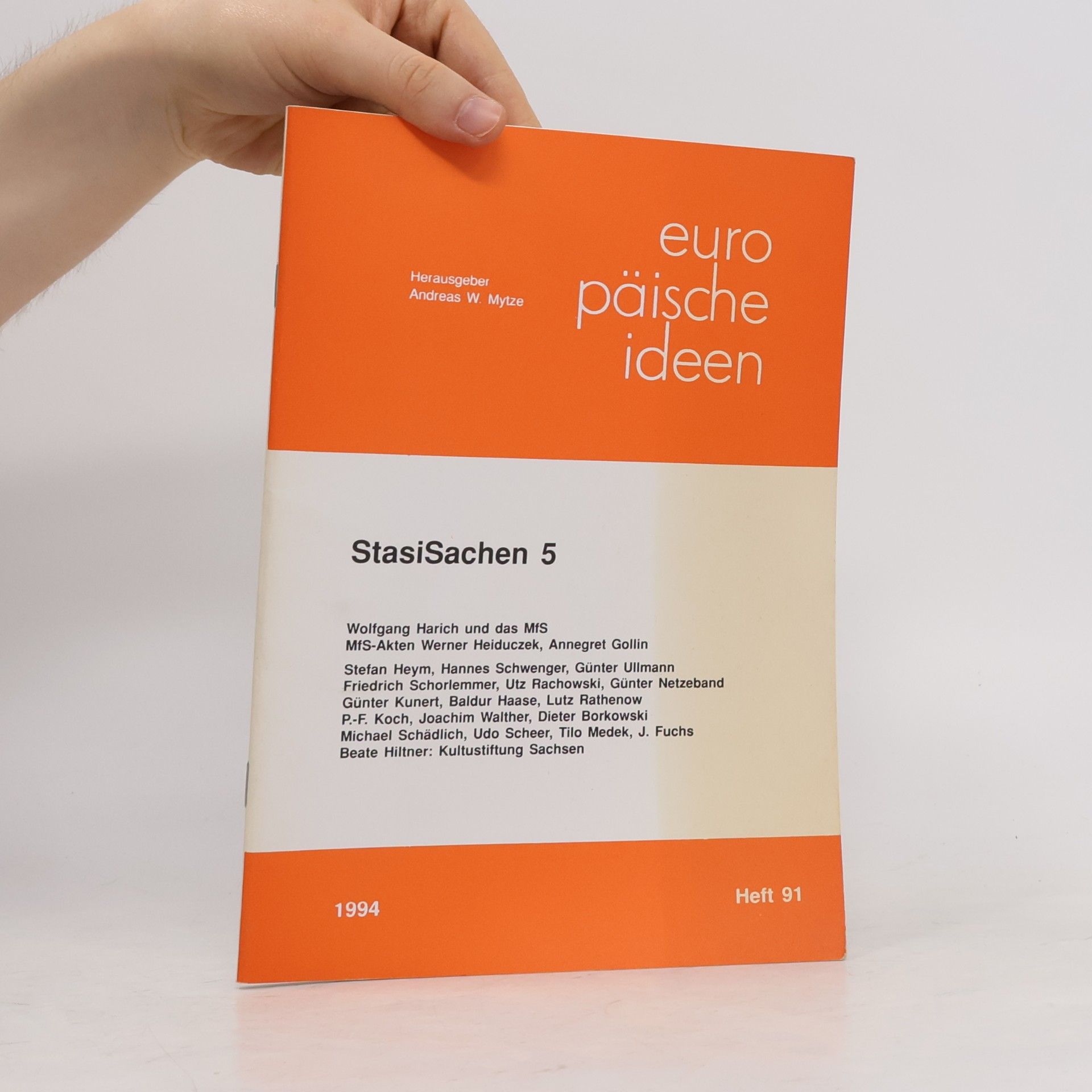 Various authors Europäische ideen 91. StasiSachen 5