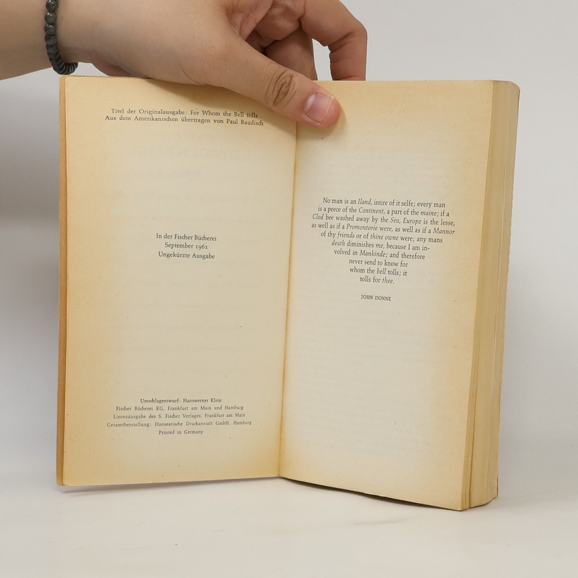 Ernest Hemingway Die wem Stunde schlägt