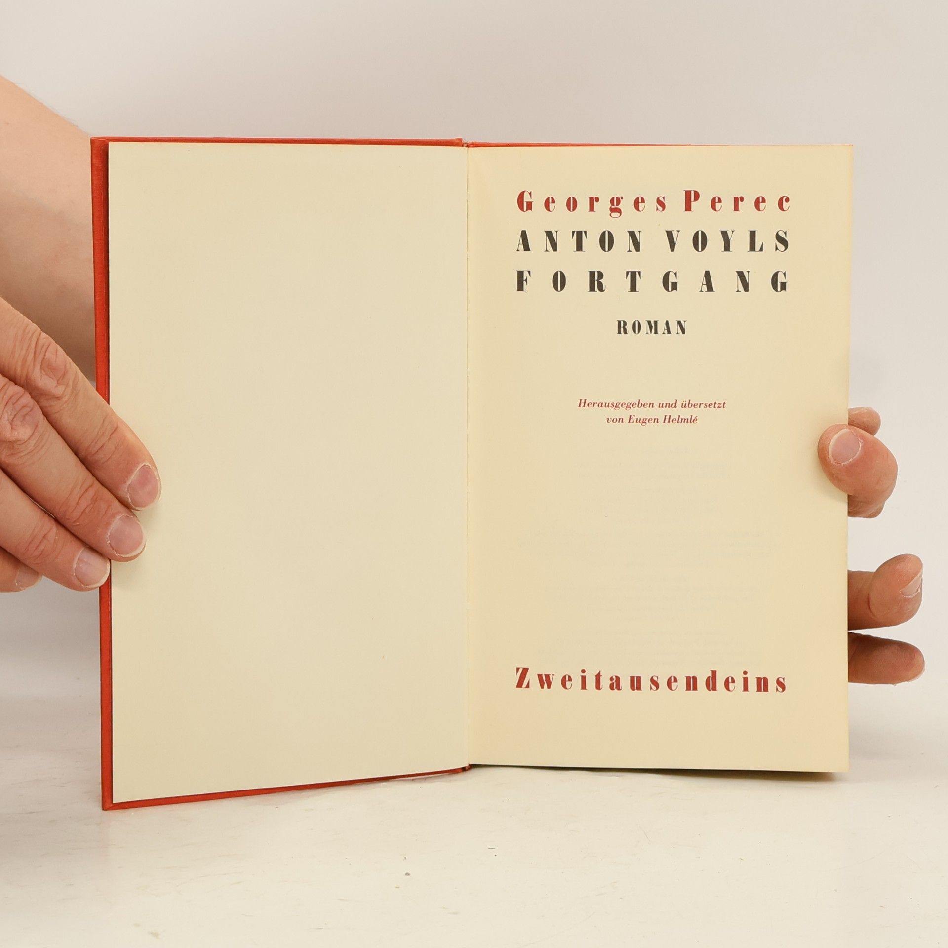 Georges Perec Anton Voyls Fortgang