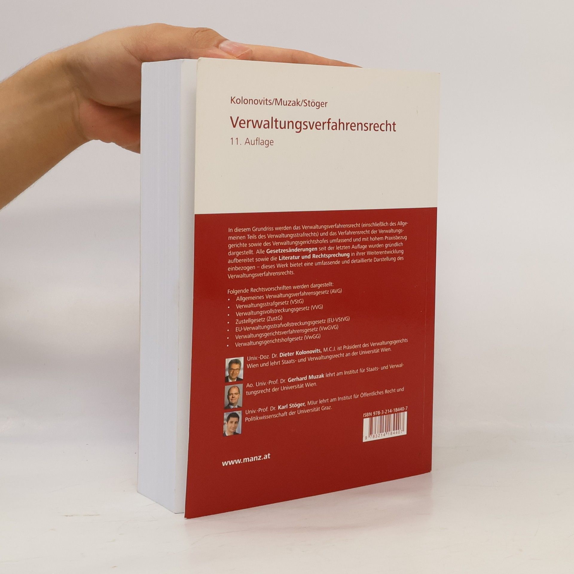 Dieter Kolonovits Verwaltungsverfahrensrecht