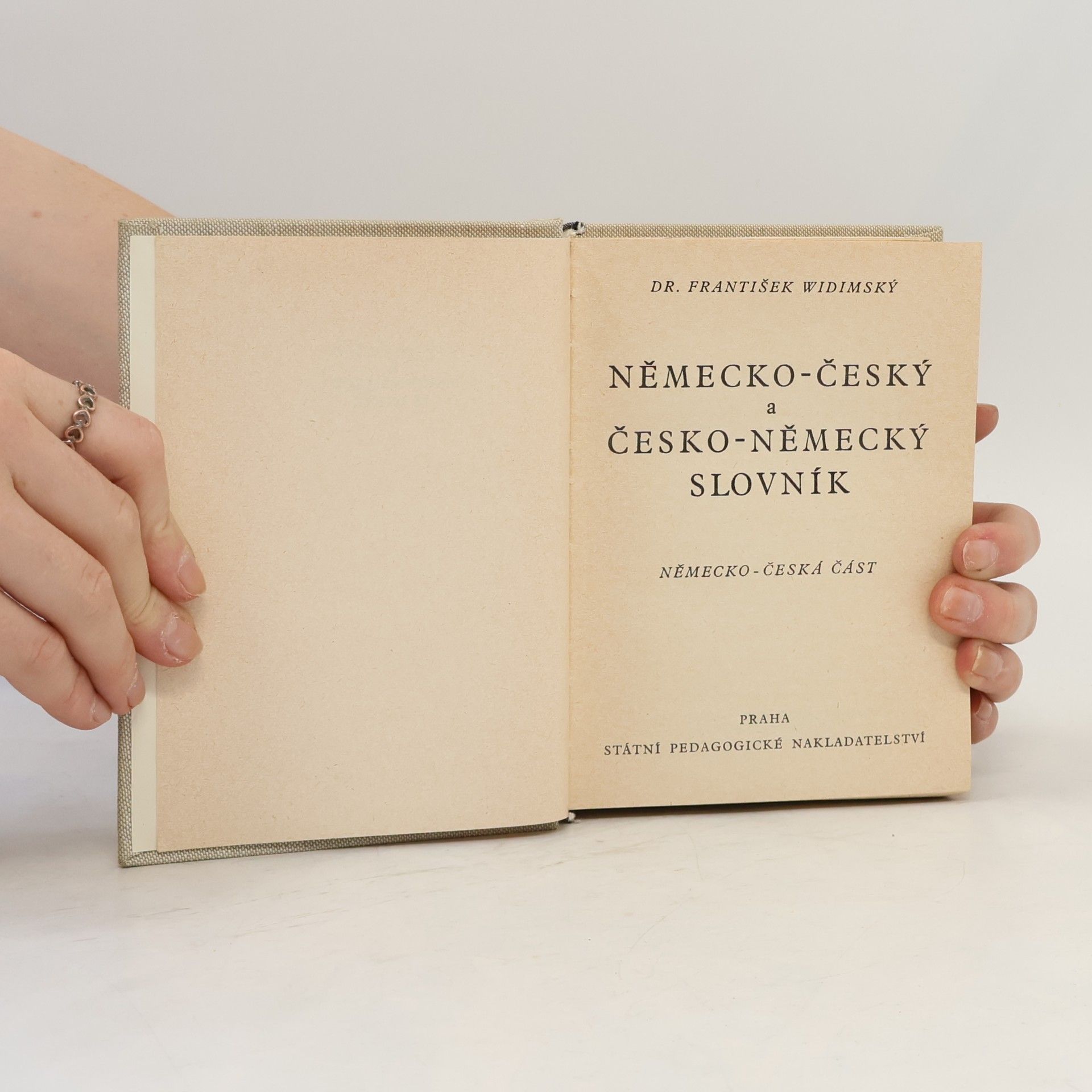 František Widimský Německo-český, česko-německý slovník. Část německo-česká