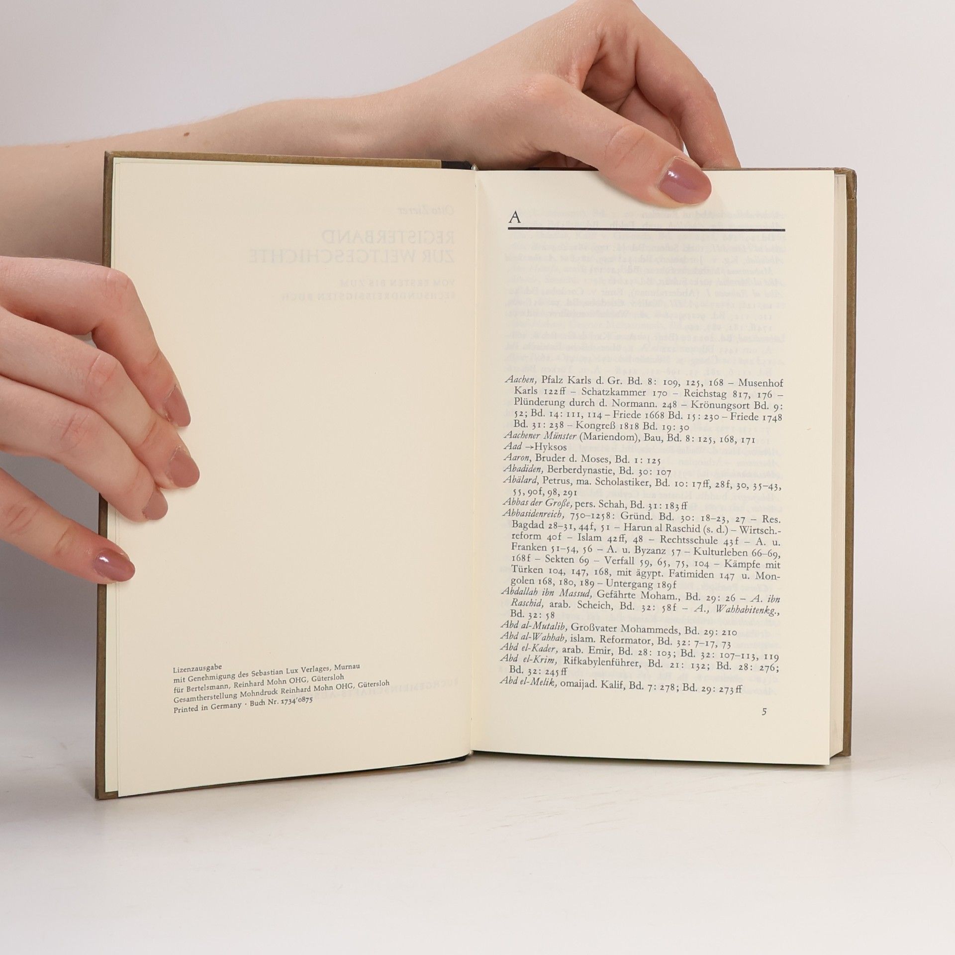 Otto Zierer Registerband. Weltgeschichte 37