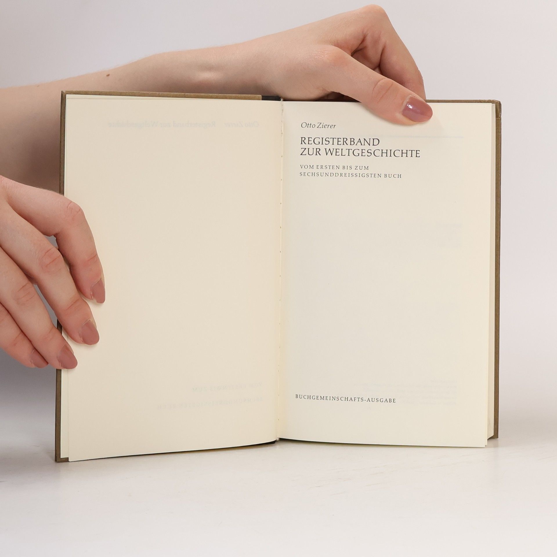 Otto Zierer Registerband. Weltgeschichte 37
