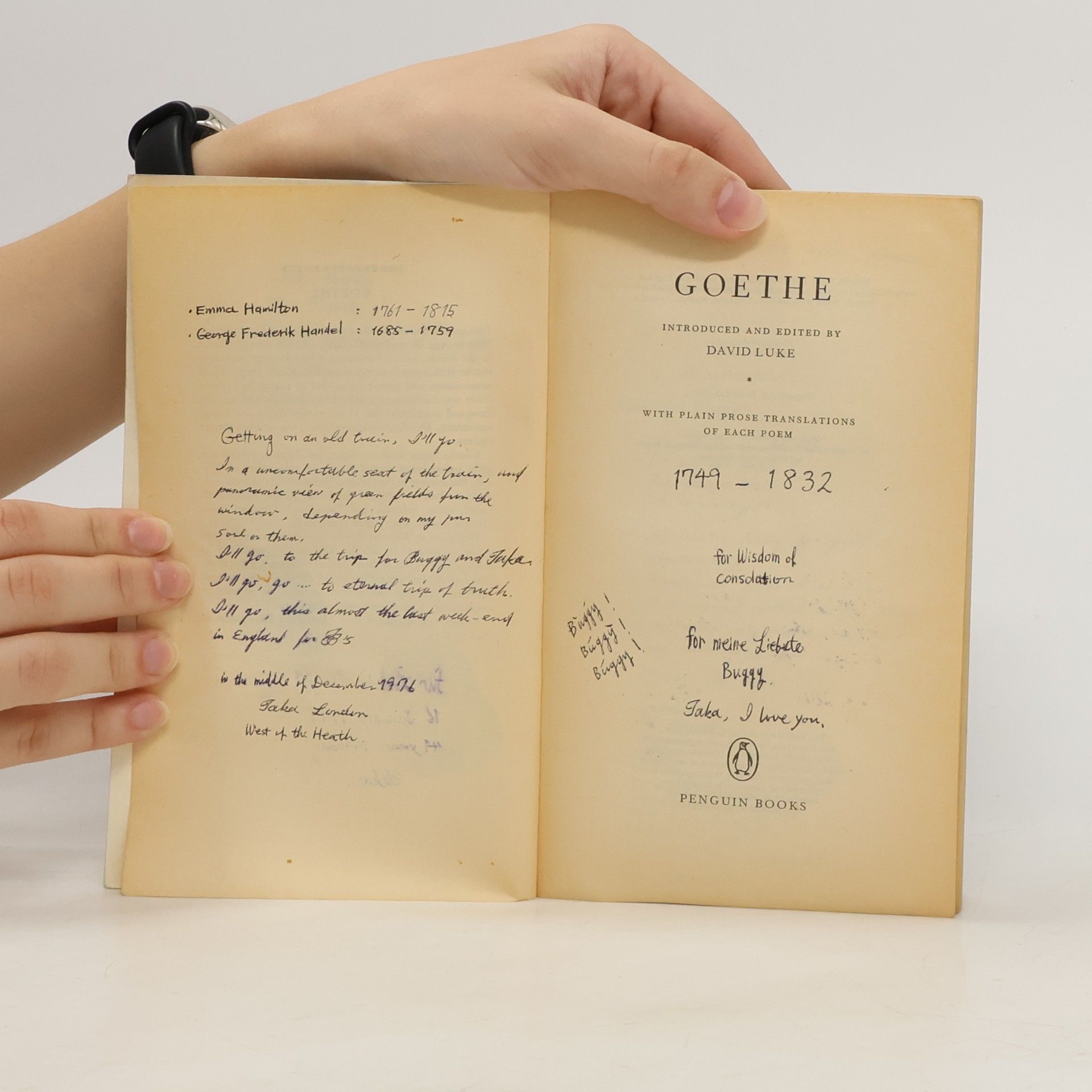 Johann Wolfgang von Goethe Selected Verse
