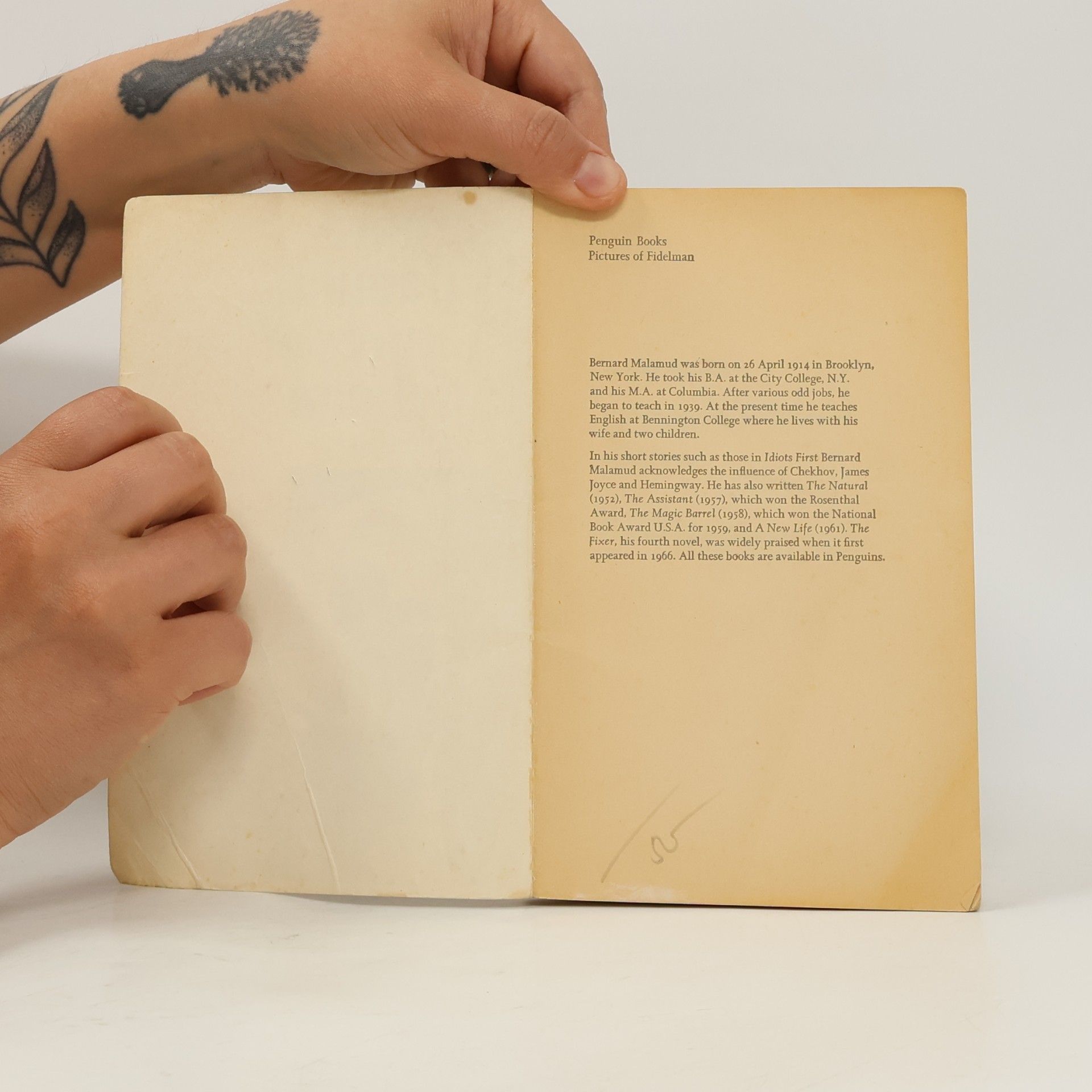 Bernard Malamud Pictures of Fidelman