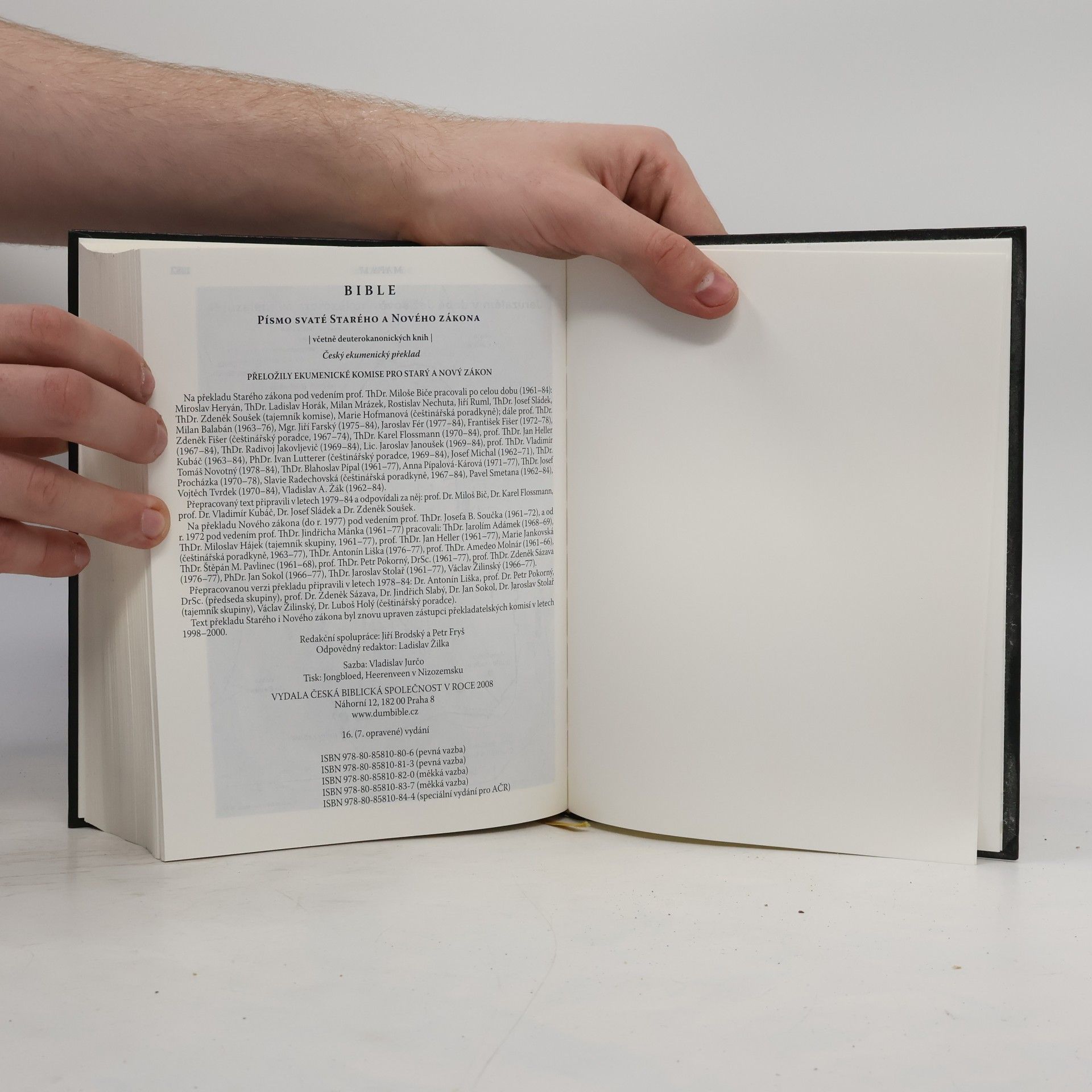Miloš Bič Bible. Písmo svaté Starého a Nového zákona (včetně deuterokanonických knih) : český ekumenický překlad