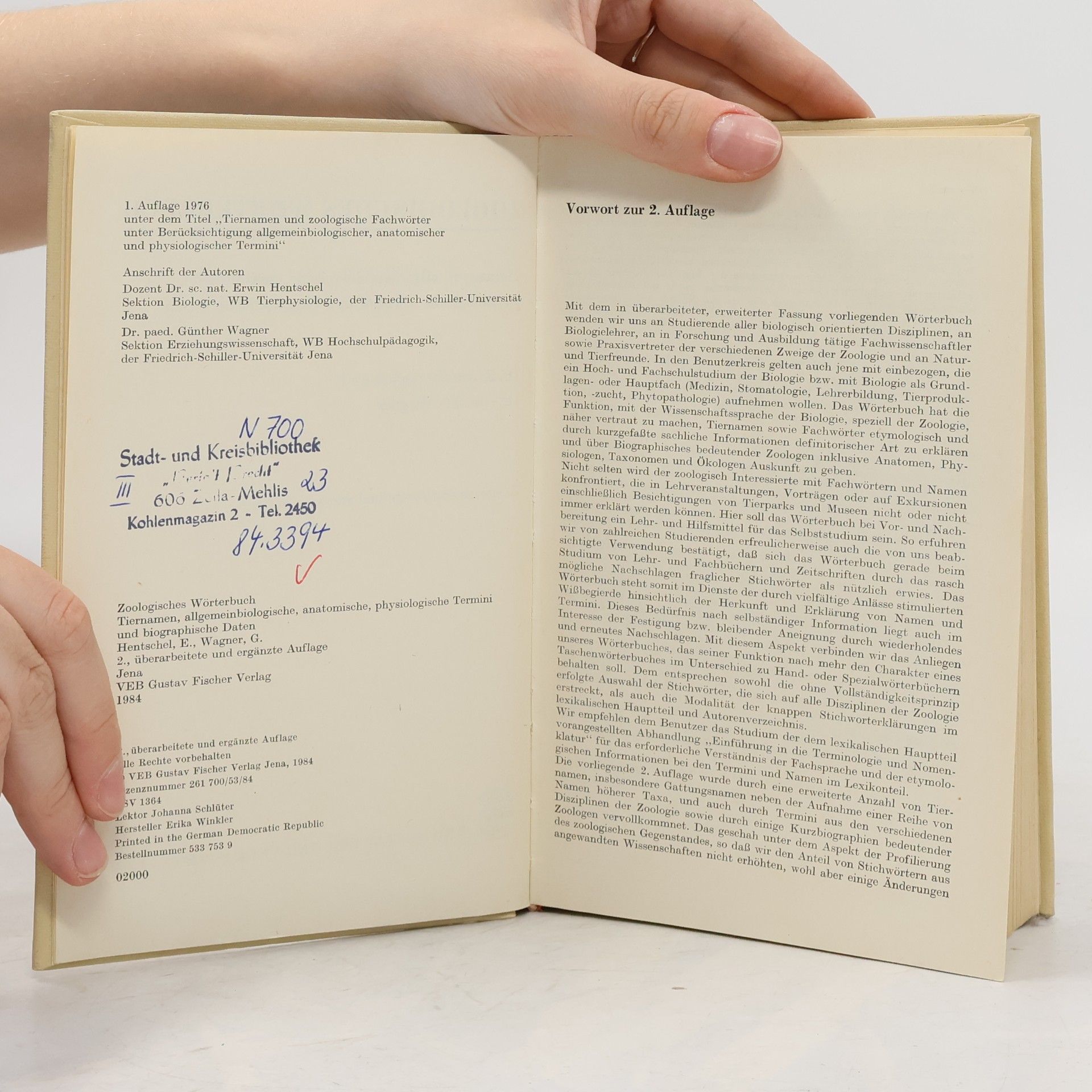 G. Wagner Zoologisches Wörterbuch