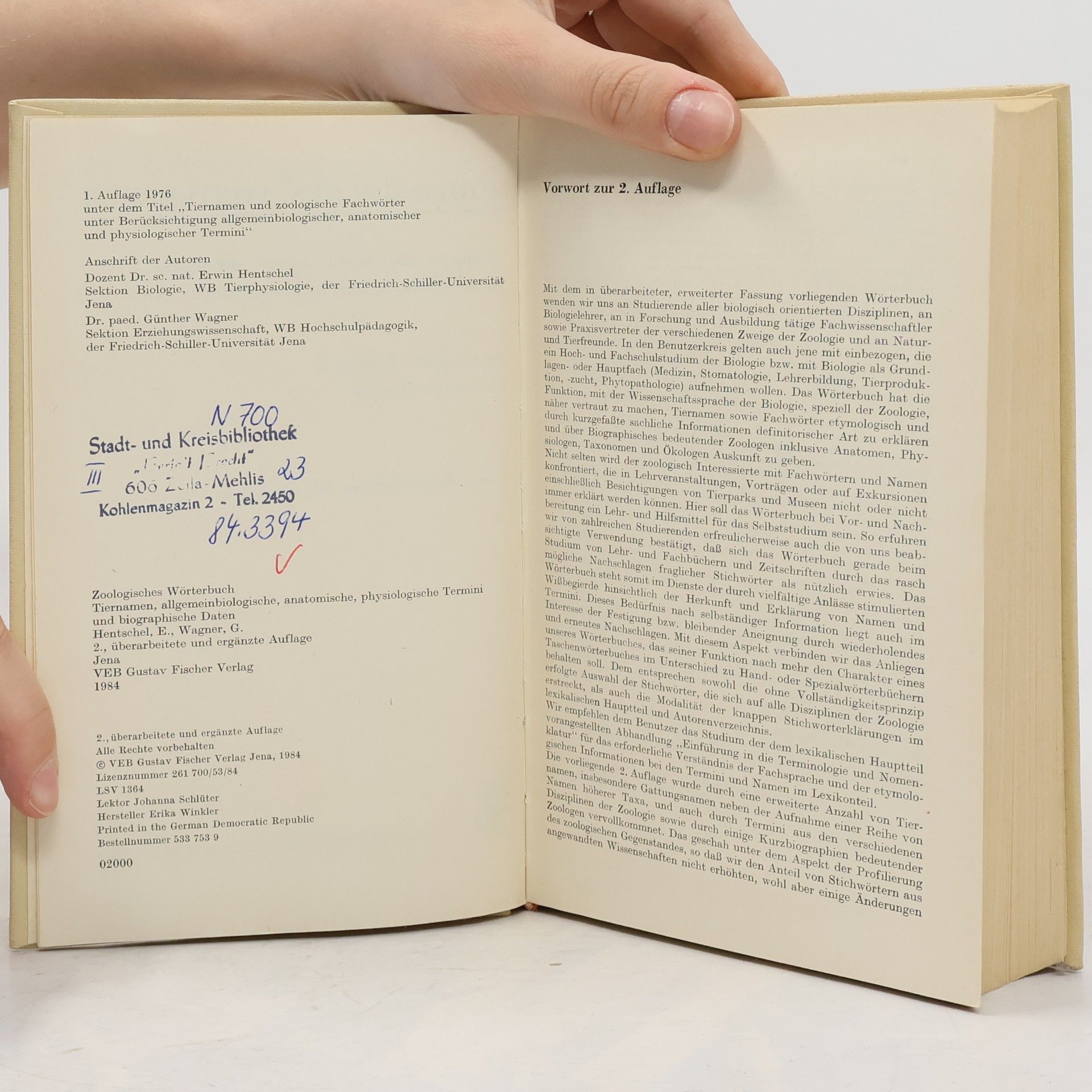 G. Wagner Zoologisches Wörterbuch