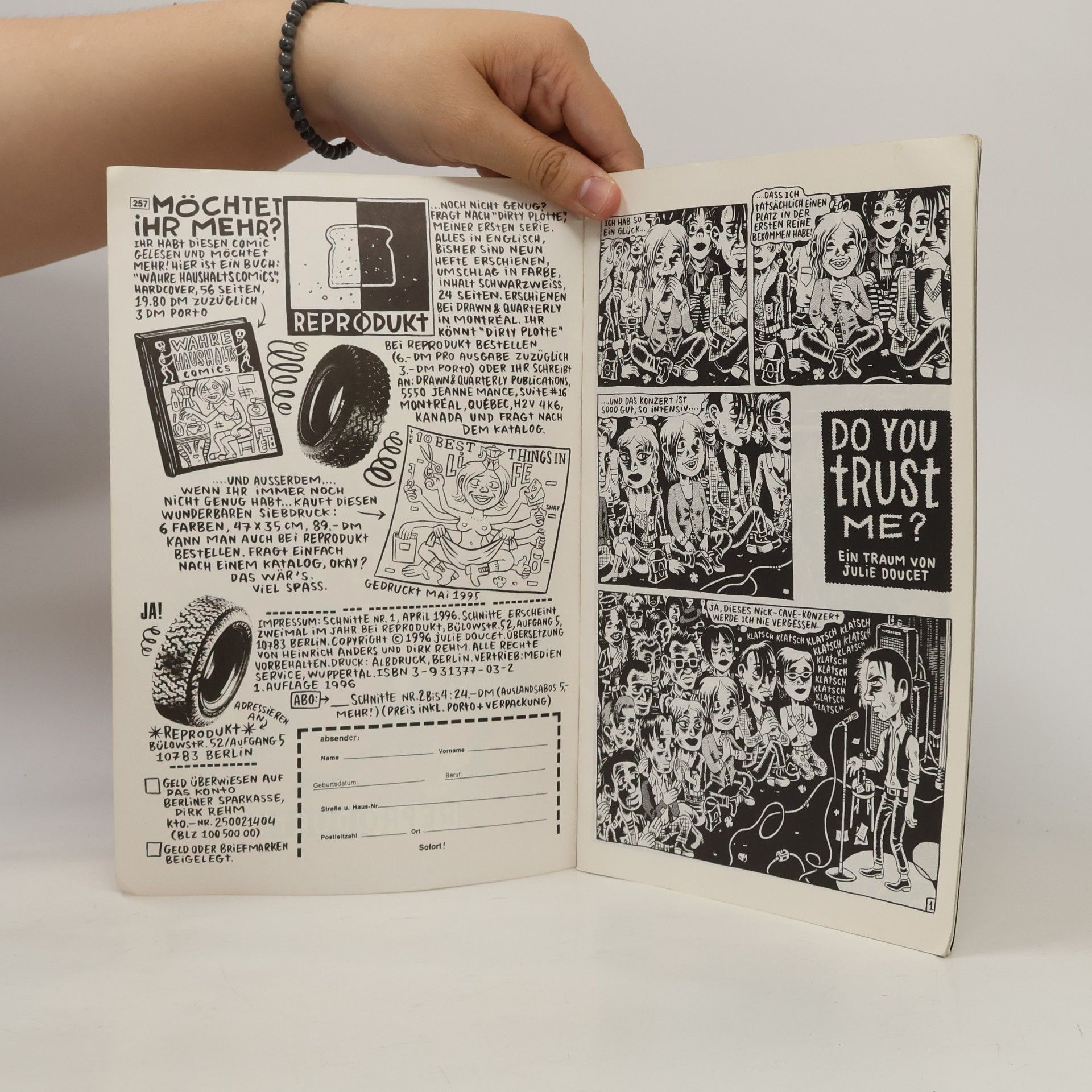 Julie Doucet Schnitte 1