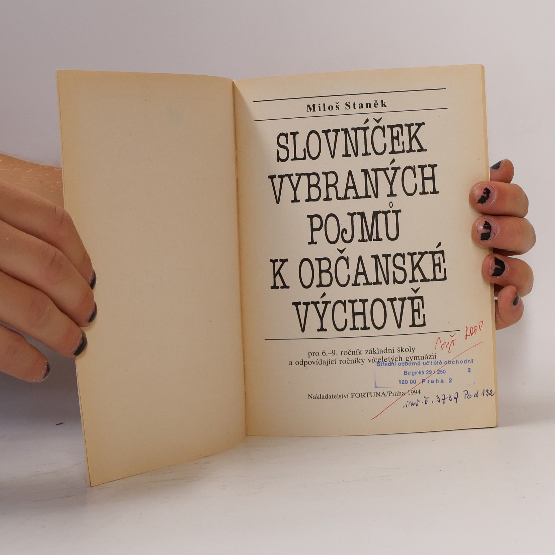 Miloš Staněk Slovníček vybraných pojmů k Občanské výchově