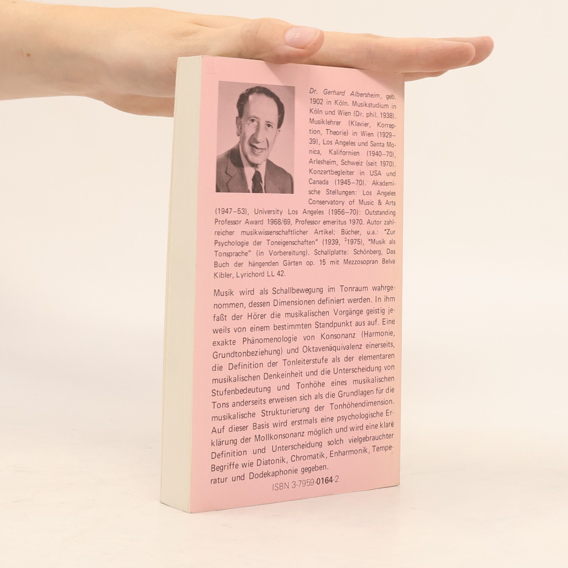 Gerhard Albersheim Zur Musikpsychologie