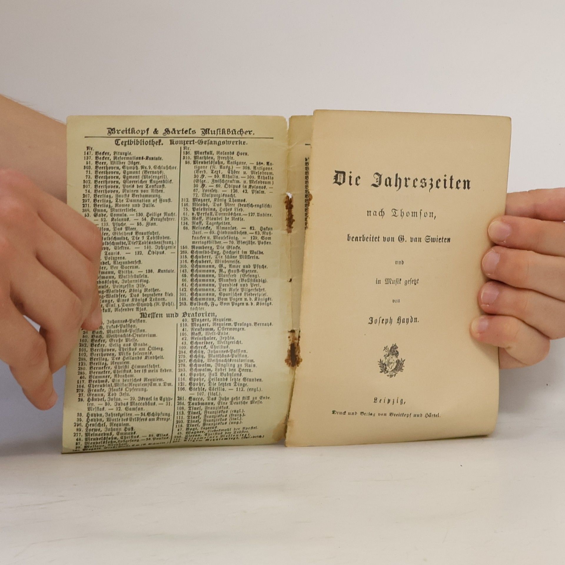 Franz Joseph Haydn Die Jahreszeiten nach Thomson
