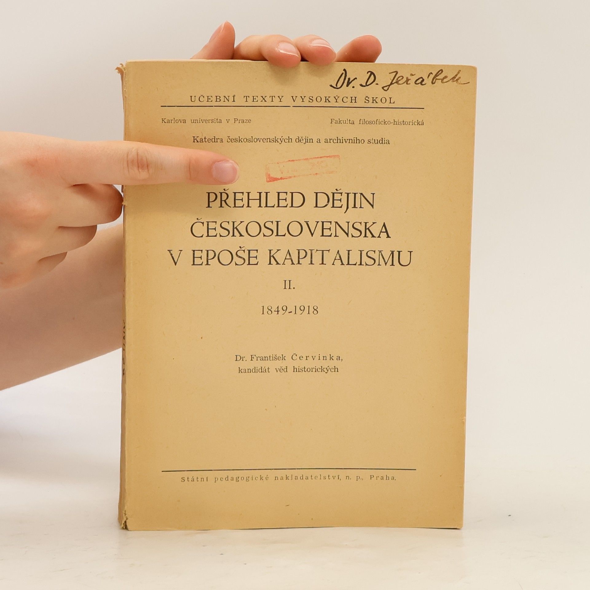 František Červinka Přehled dějiny Československa v epoše kapitalismu II. 1849-1918