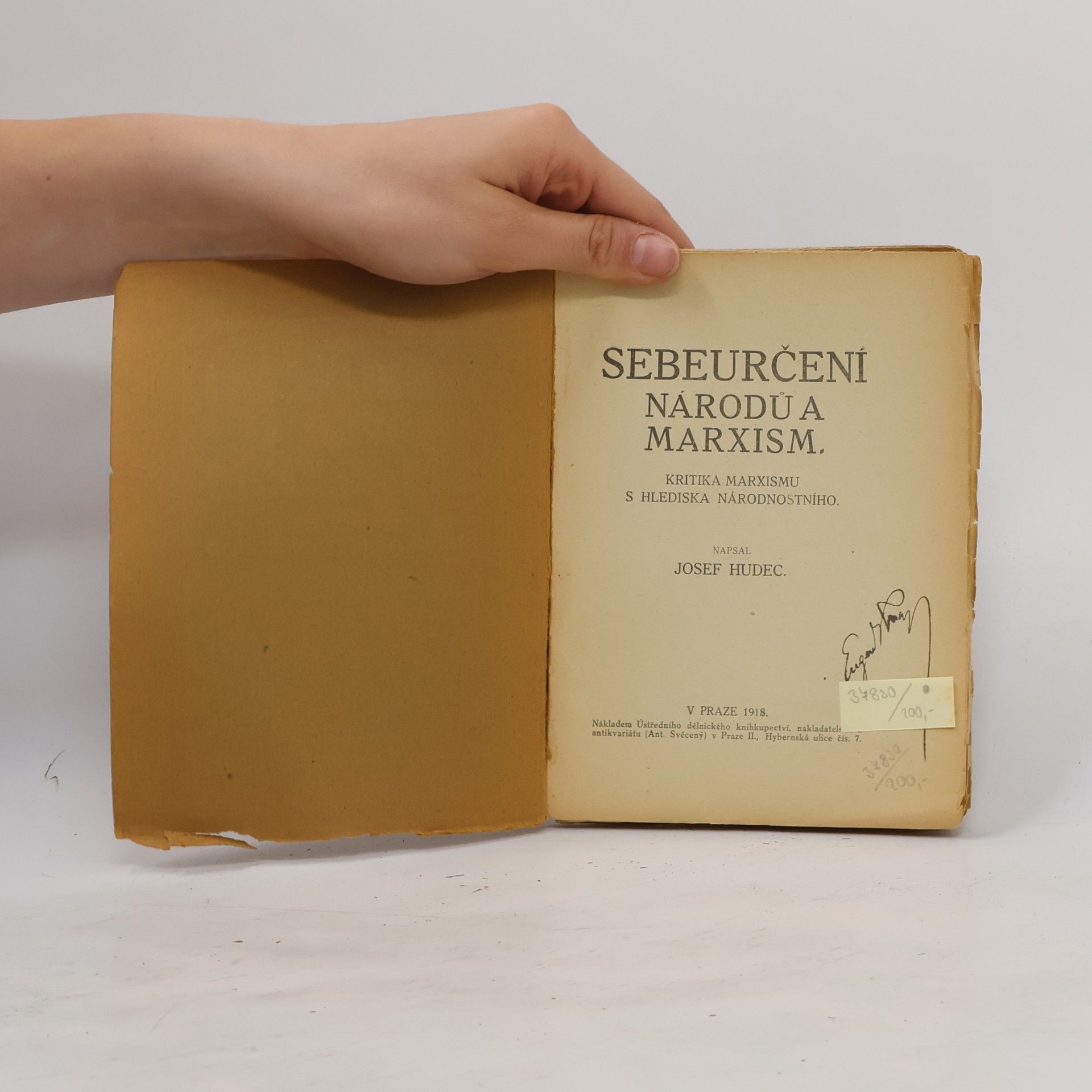 Josef Hudec Sebeurčení národů a marxism