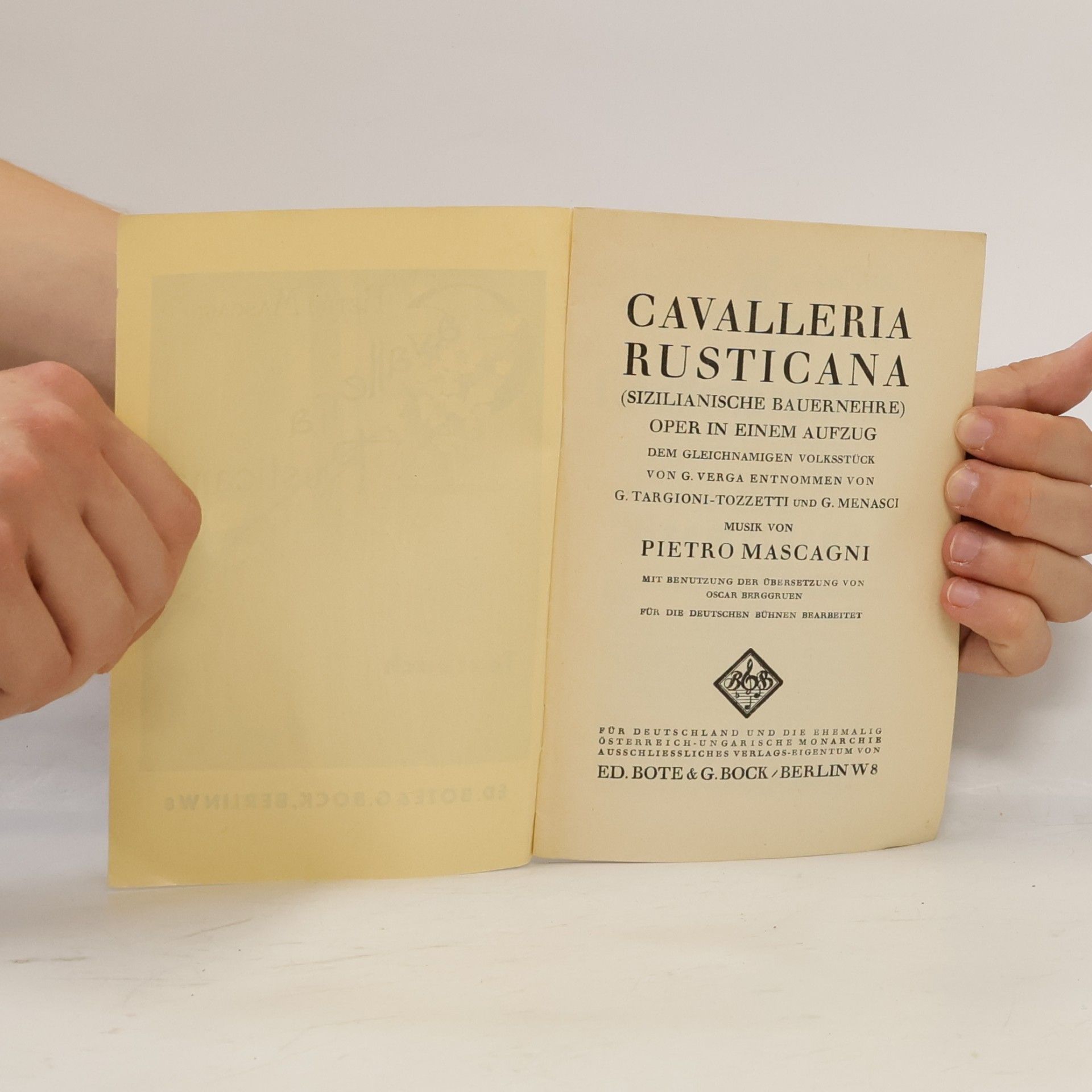 Pietro Mascagni Cavalleria Rusticana