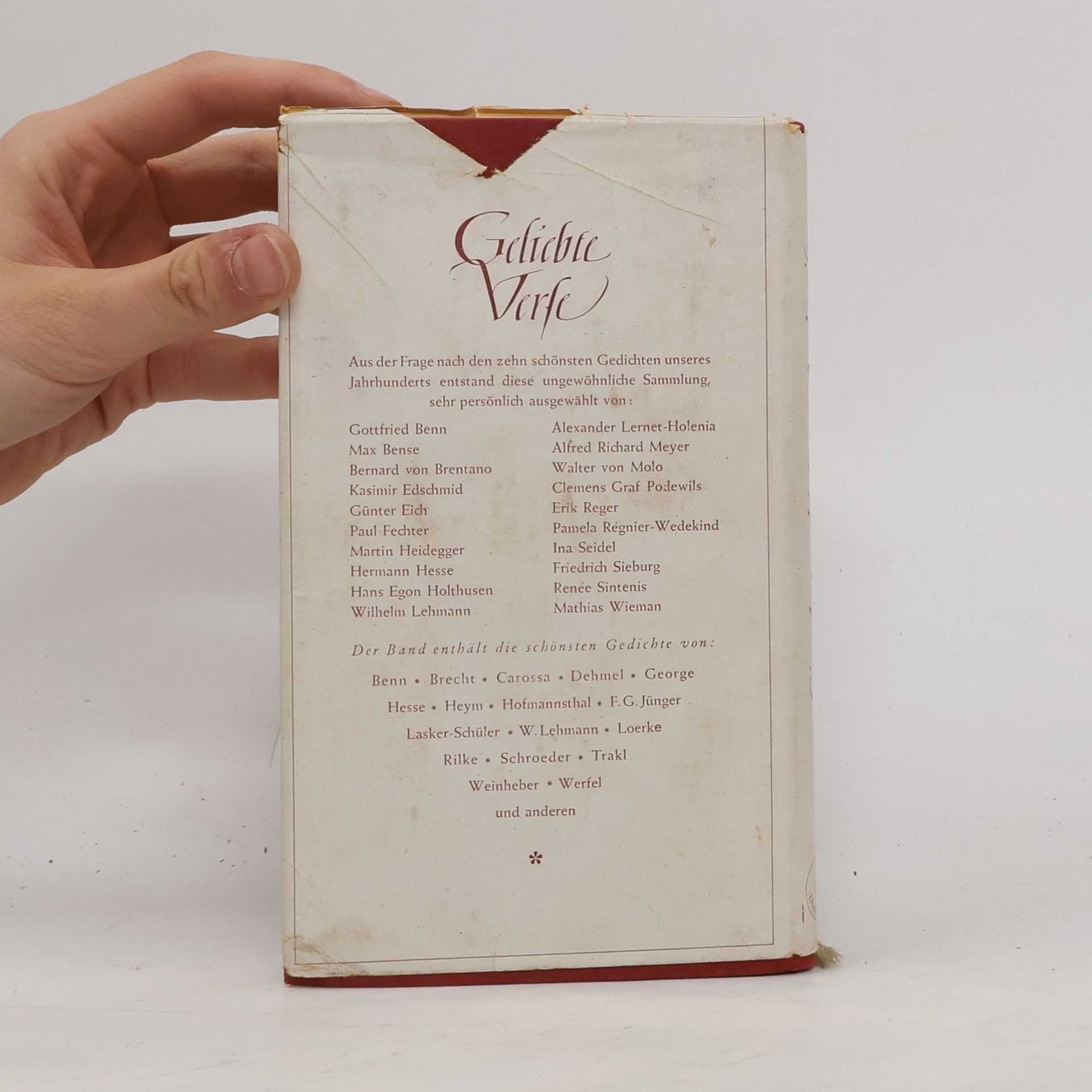 Autorenkollektiv Gelielme Verfe. Eine Auswahl Deutscher Lyrik νου 1900-1950