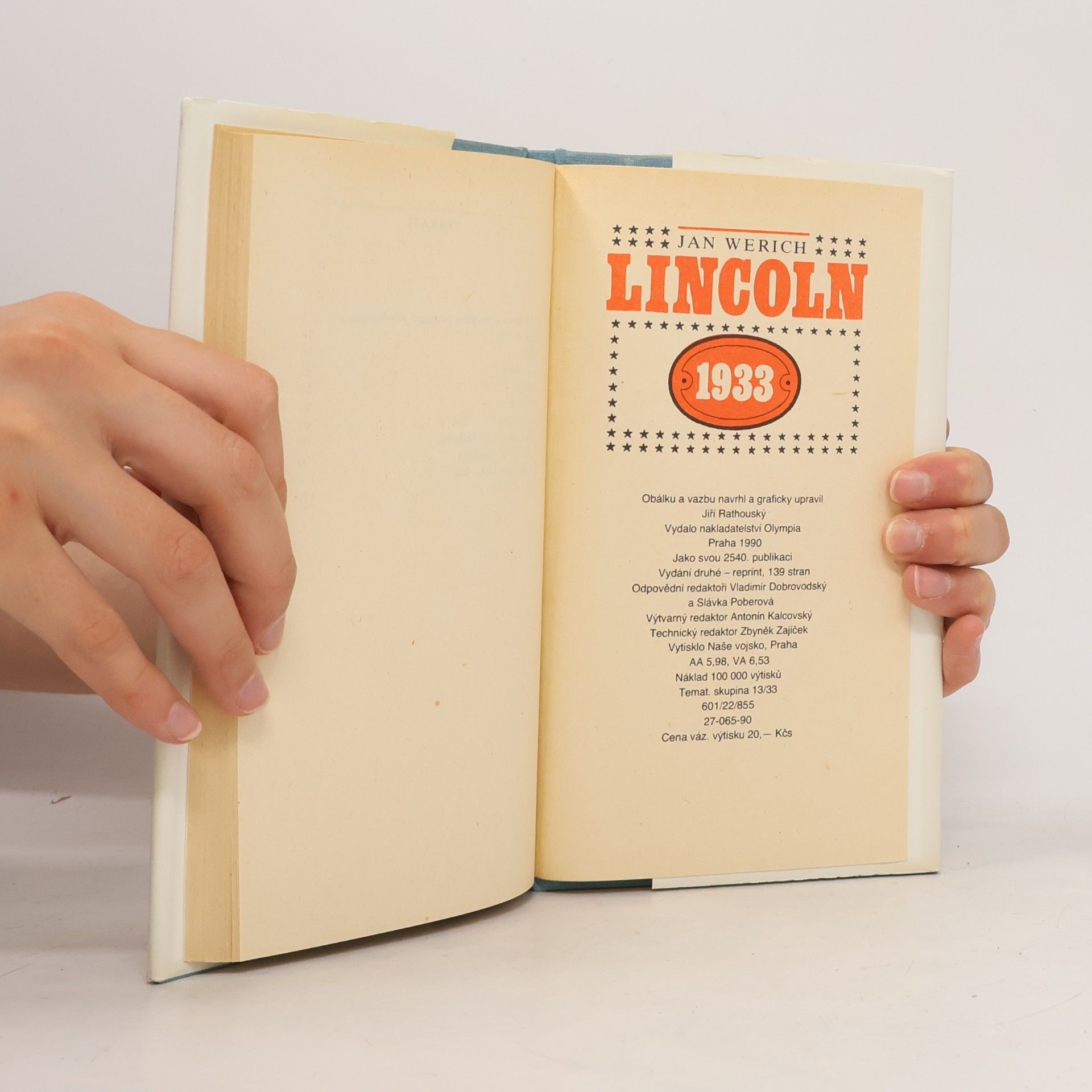 Jan Werich Lincoln 1933