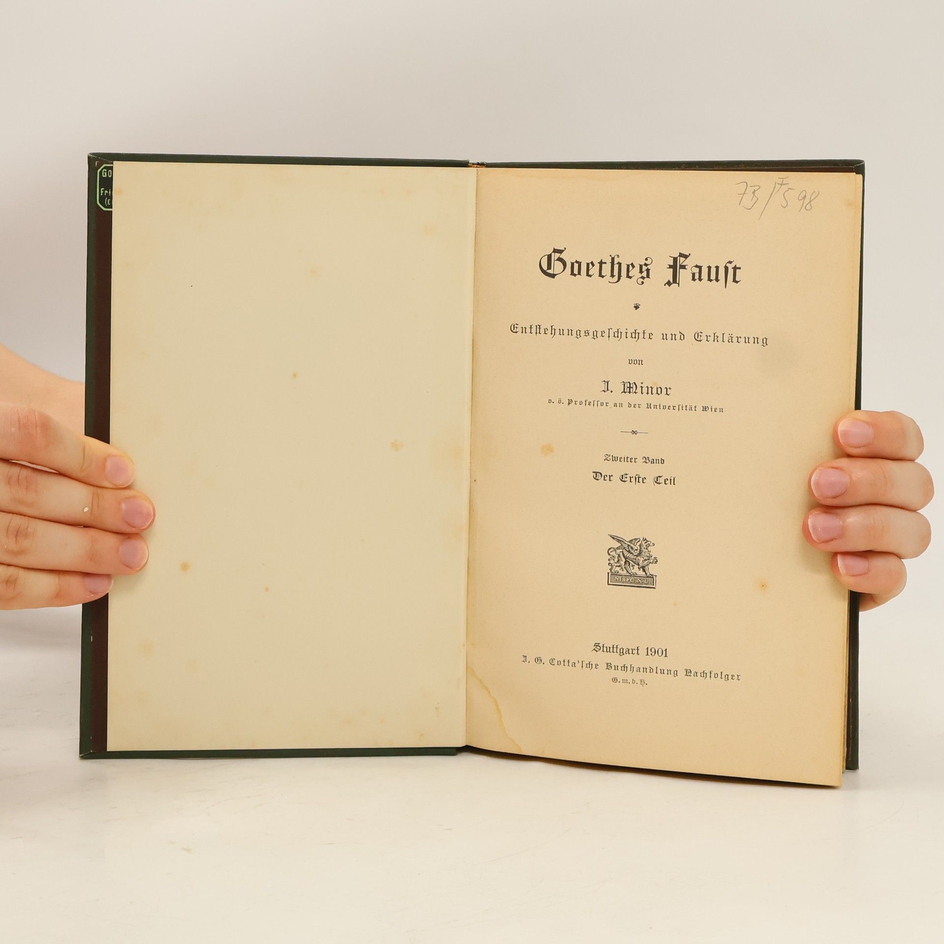 Johann Wolfgang von Goethe Goethes Faust. Zweiter Band