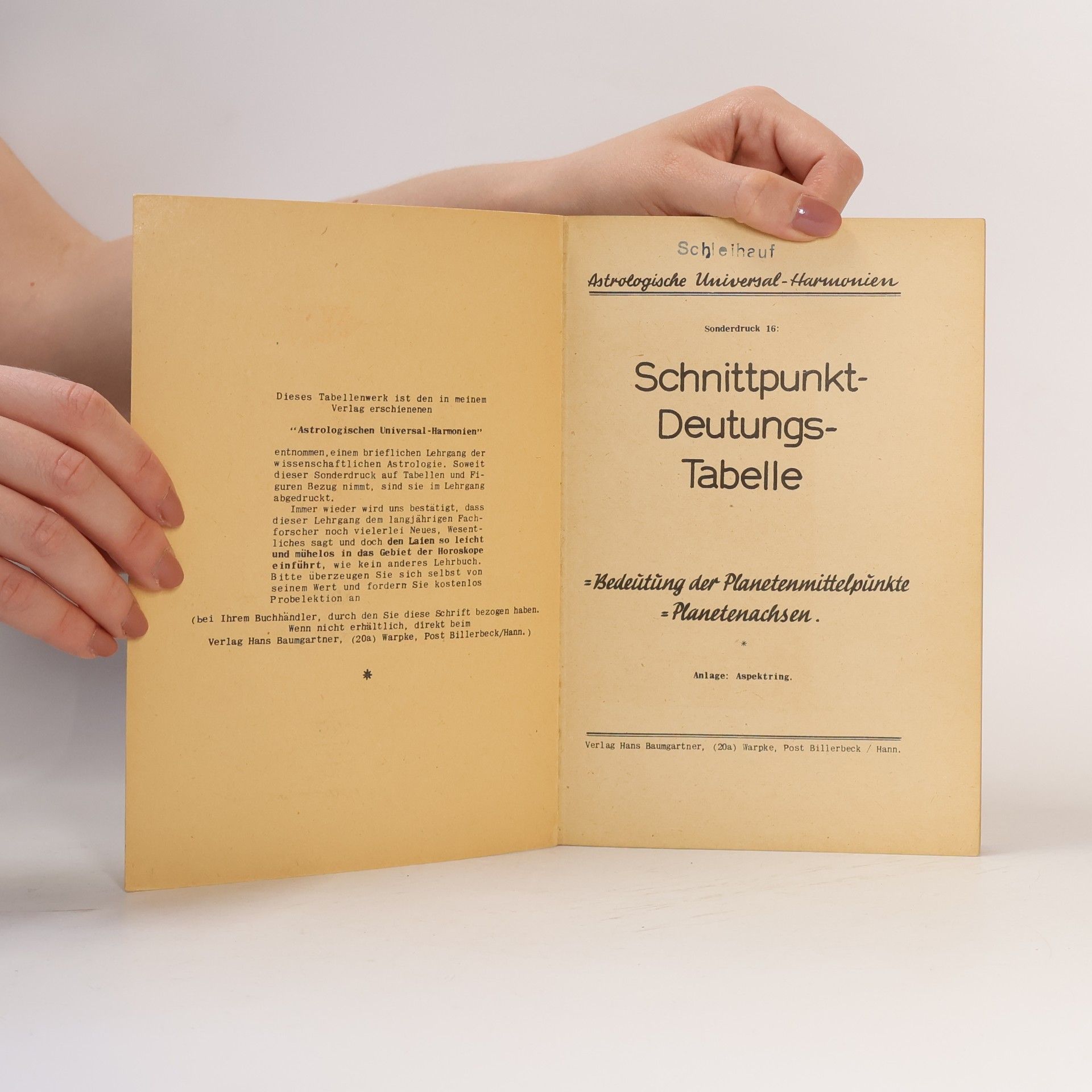 Autorenkollektiv Schnittpunkt-Deutungs-Tabelle