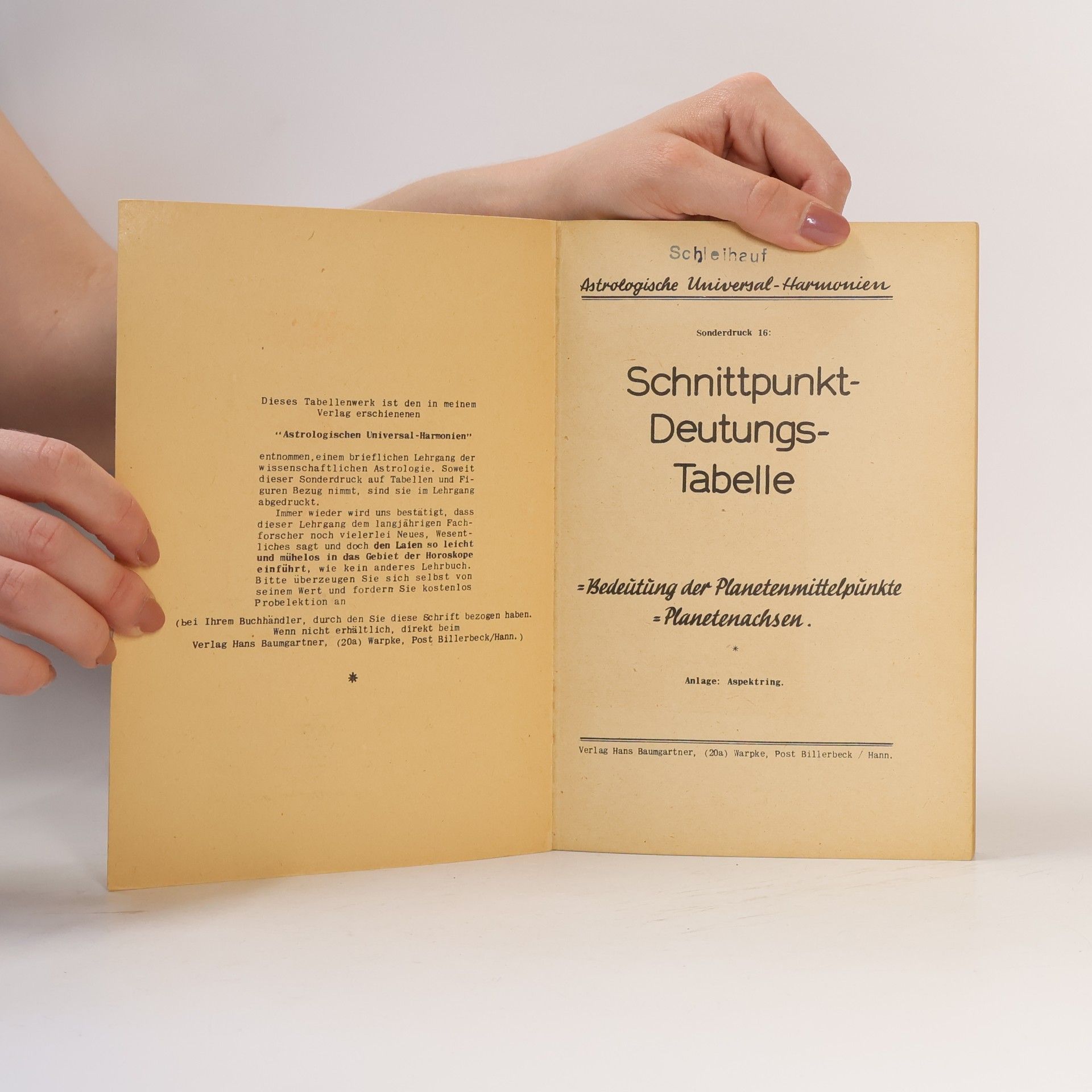 Autorenkollektiv Schnittpunkt-Deutungs-Tabelle