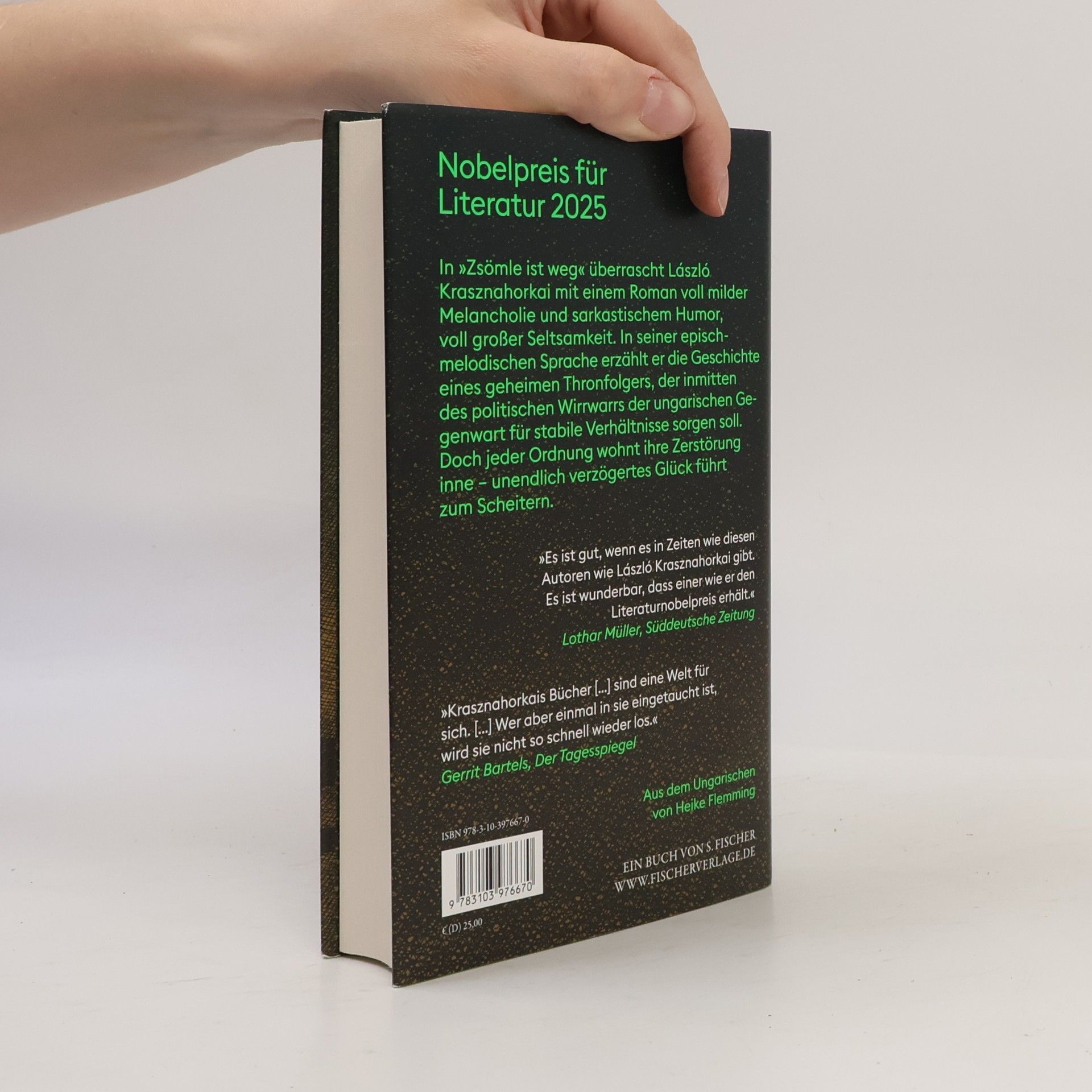 László Krasznahorkai Zsömle ist weg: Roman | Nobelpreis für Literatur 2025