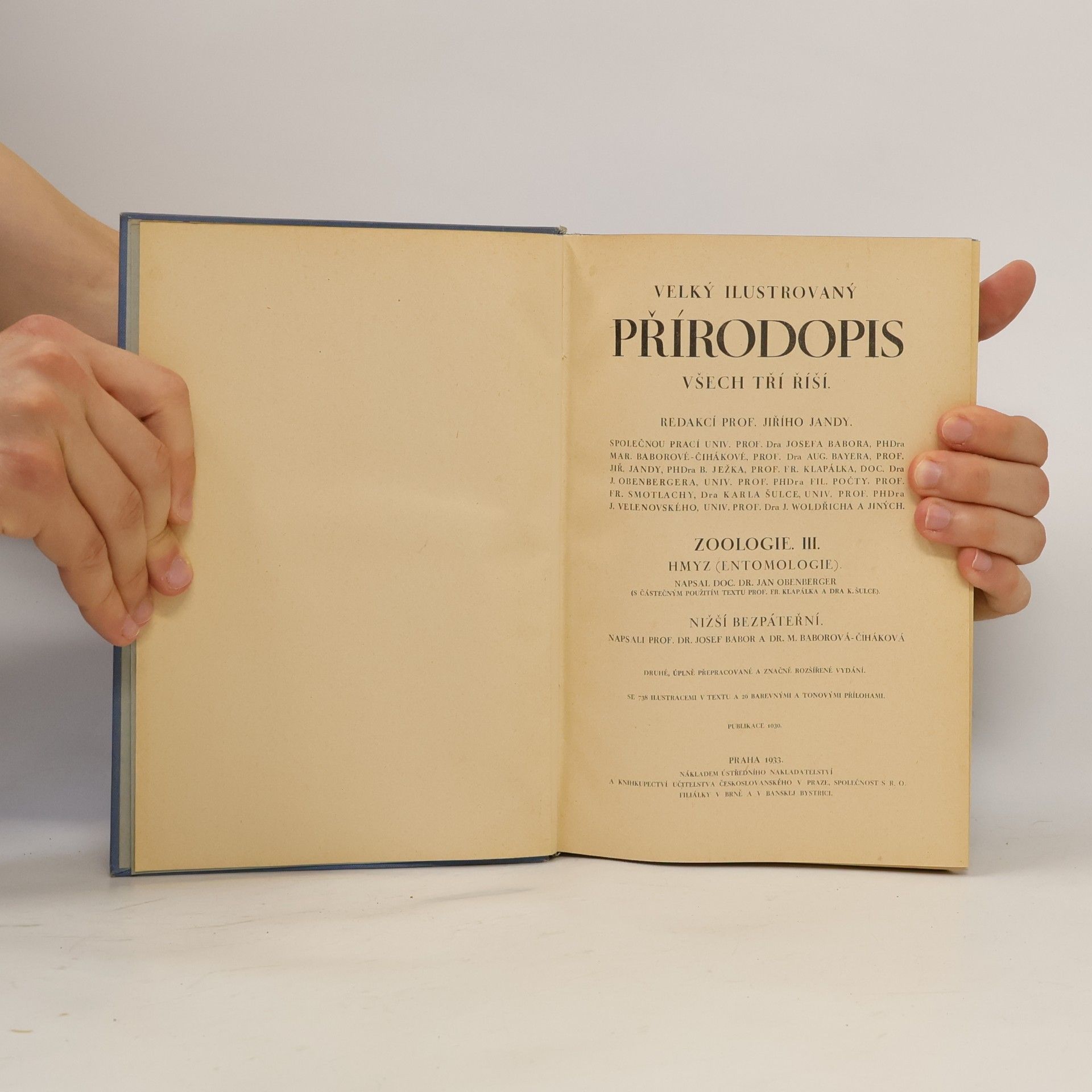 Jan Obenberger Velký ilustrovaný přírodopis všech tří říší: Zoologie III.