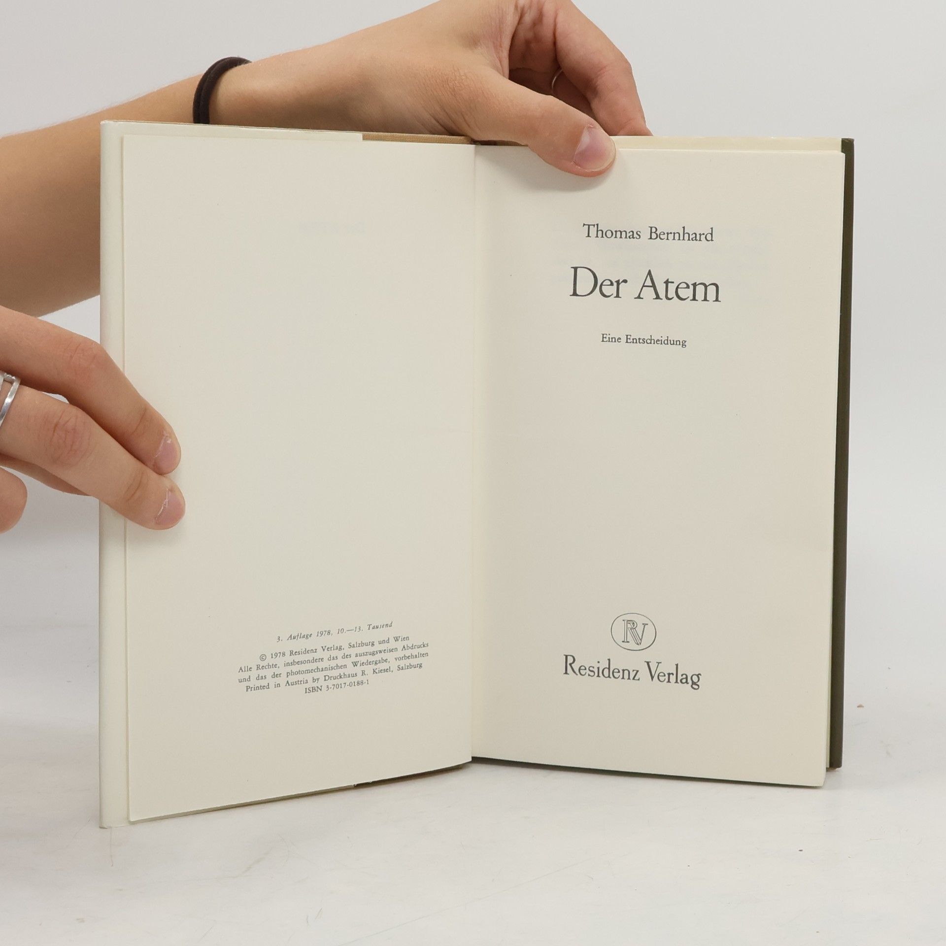 Thomas Bernhard Der Atem