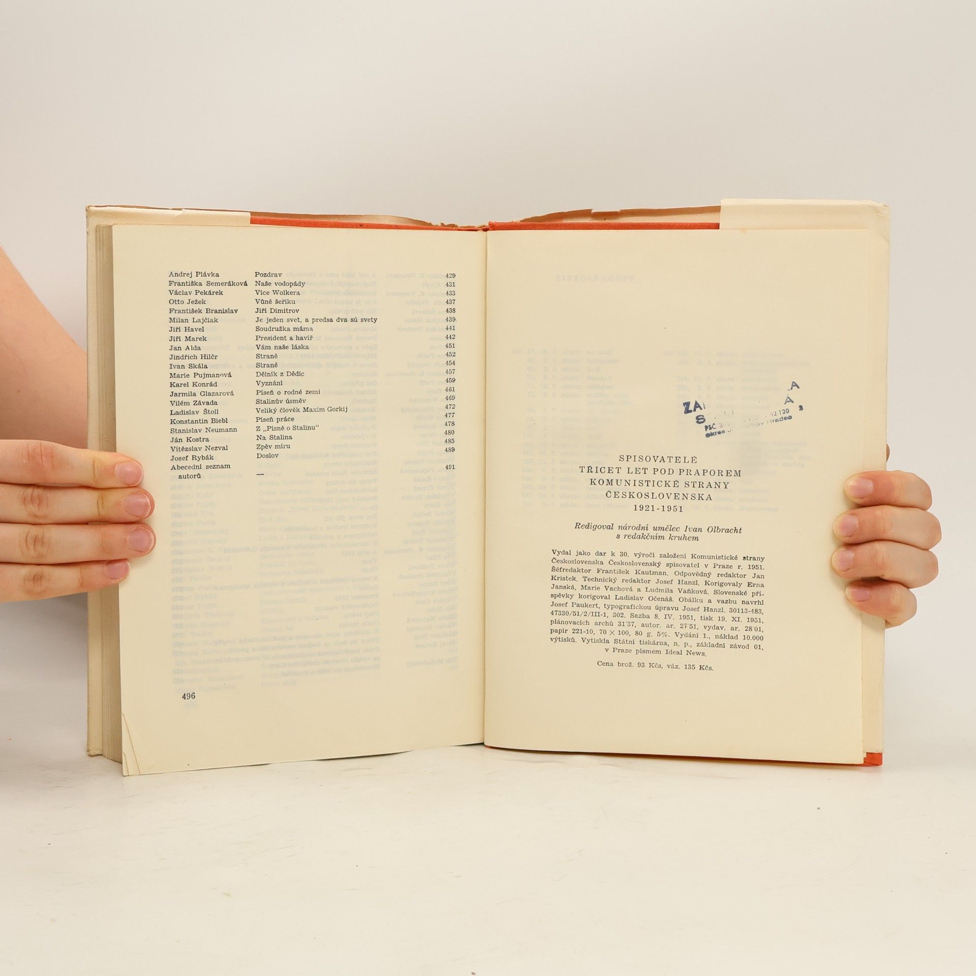 Kolektiv autorů Spisovatelé třicet let pod praporem Komunistické strany Československa : 1921-1951
