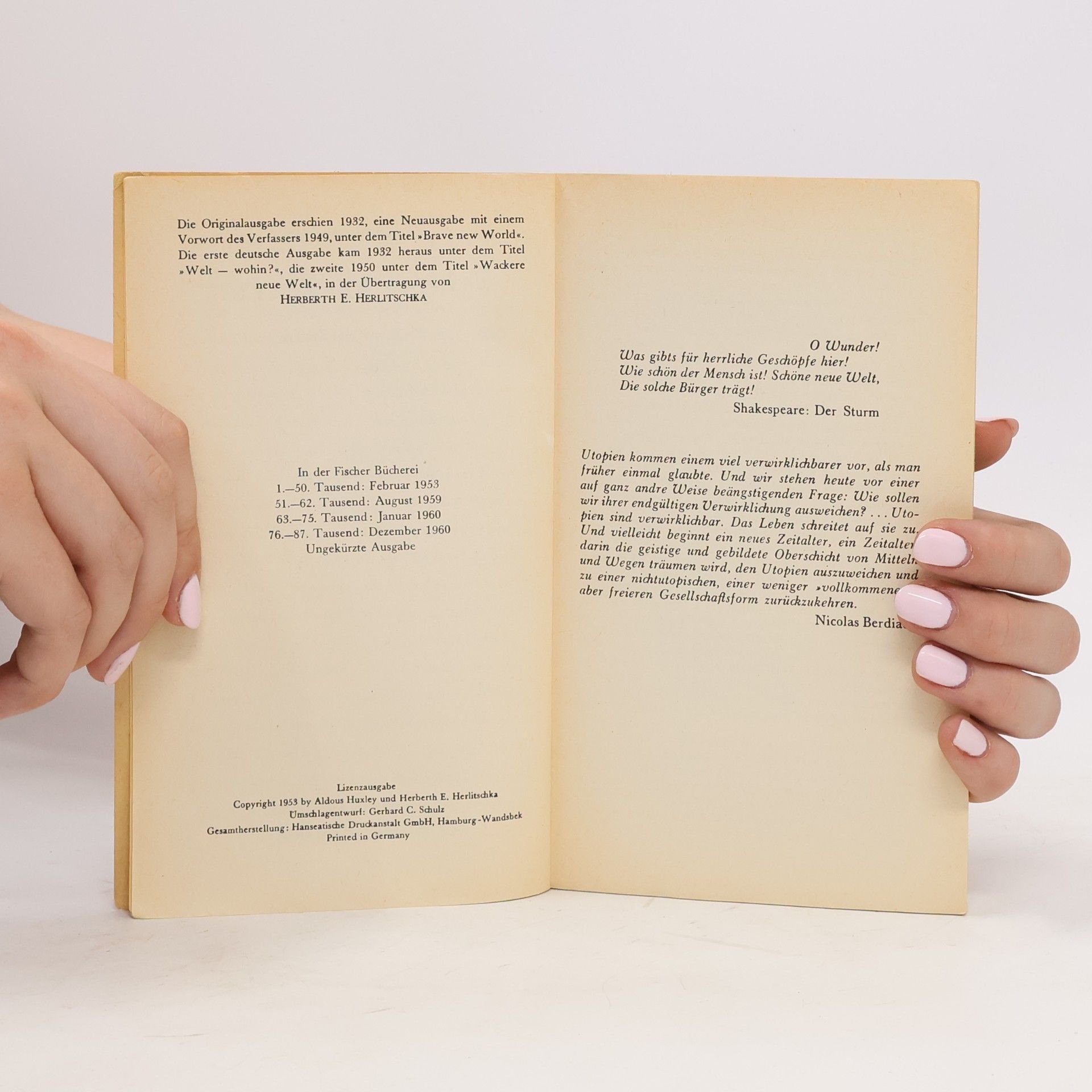 Aldous Huxley Schöne neue Welt