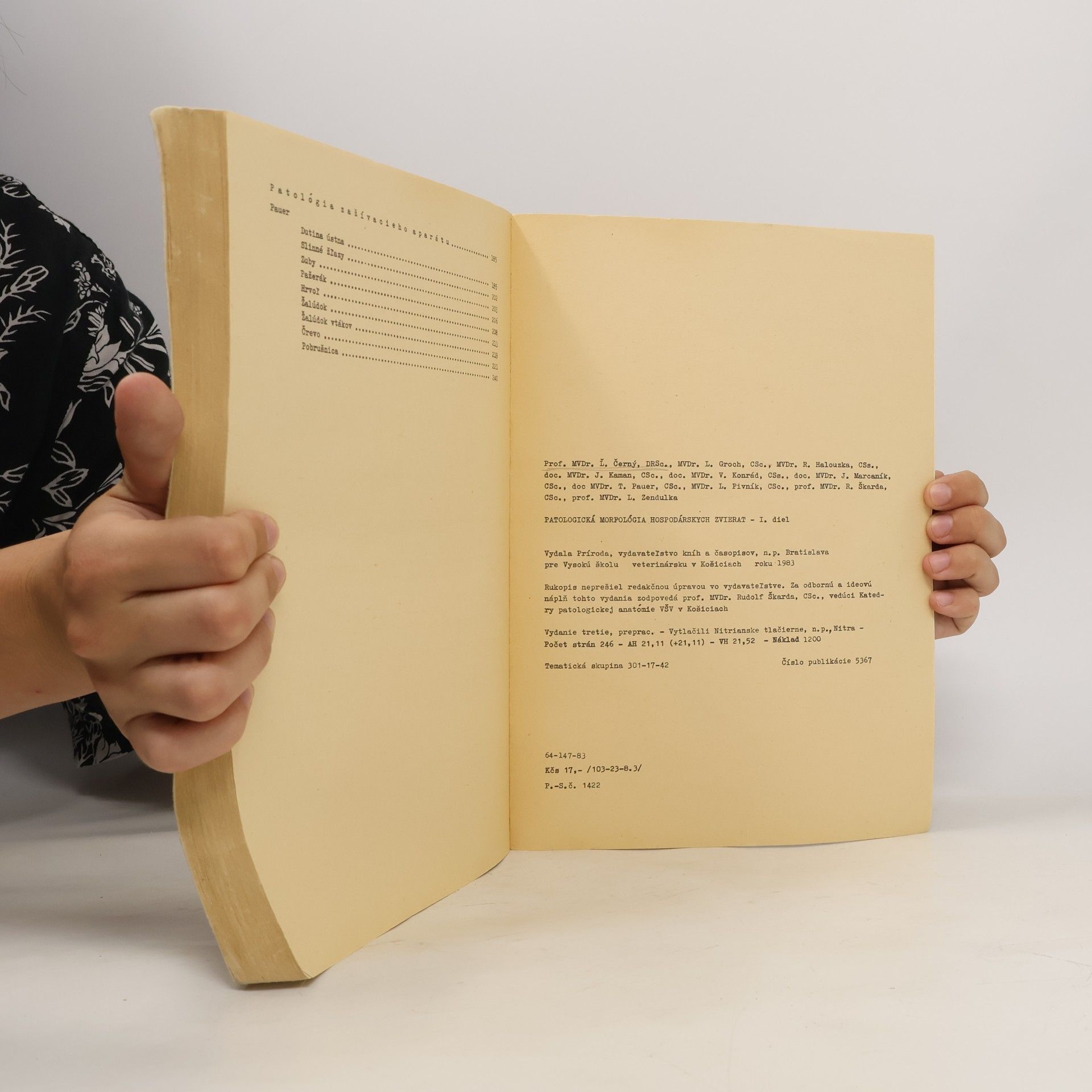 Autorenkollektiv Patologická morfológia hospodárskych zvierat I