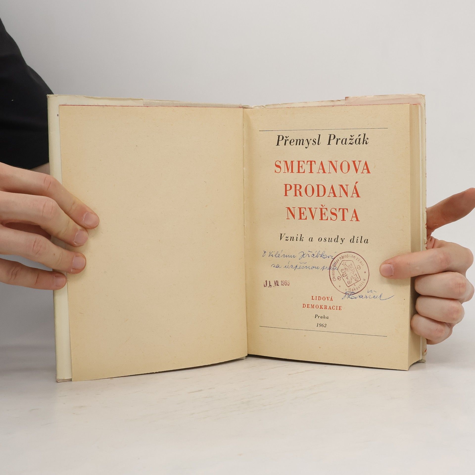 Přemysl Pražák Smetanova Prodaná nevěsta