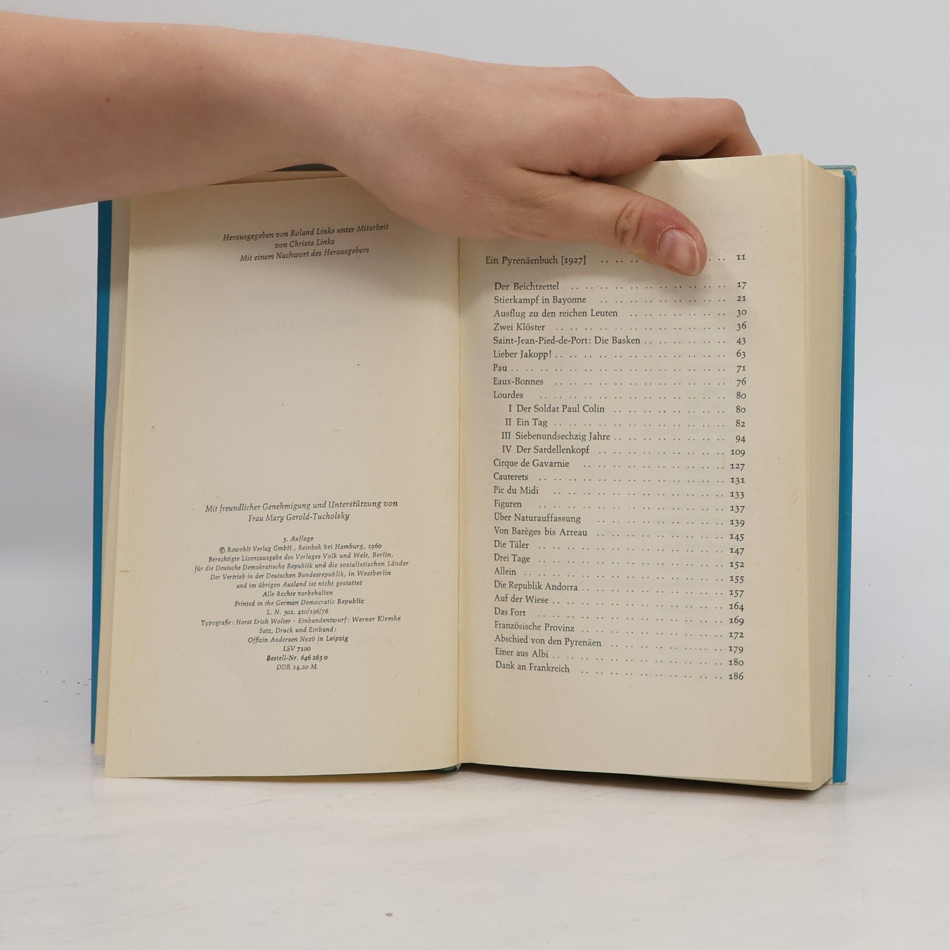 Kurt Tucholsky Ein Pyrenäenbuch Auswahl 1920 bis 1923