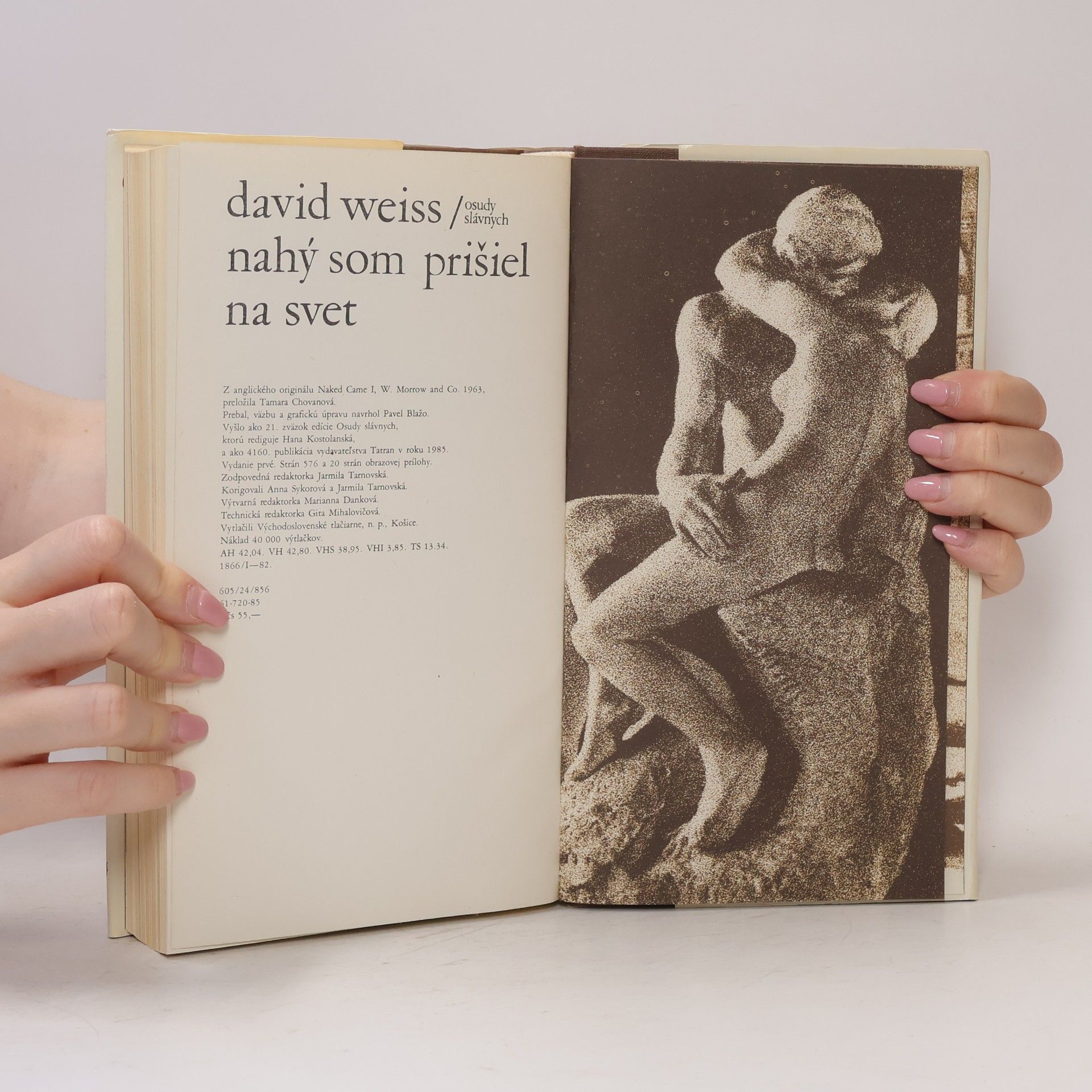 David Weiss Nahý som prišiel na svet