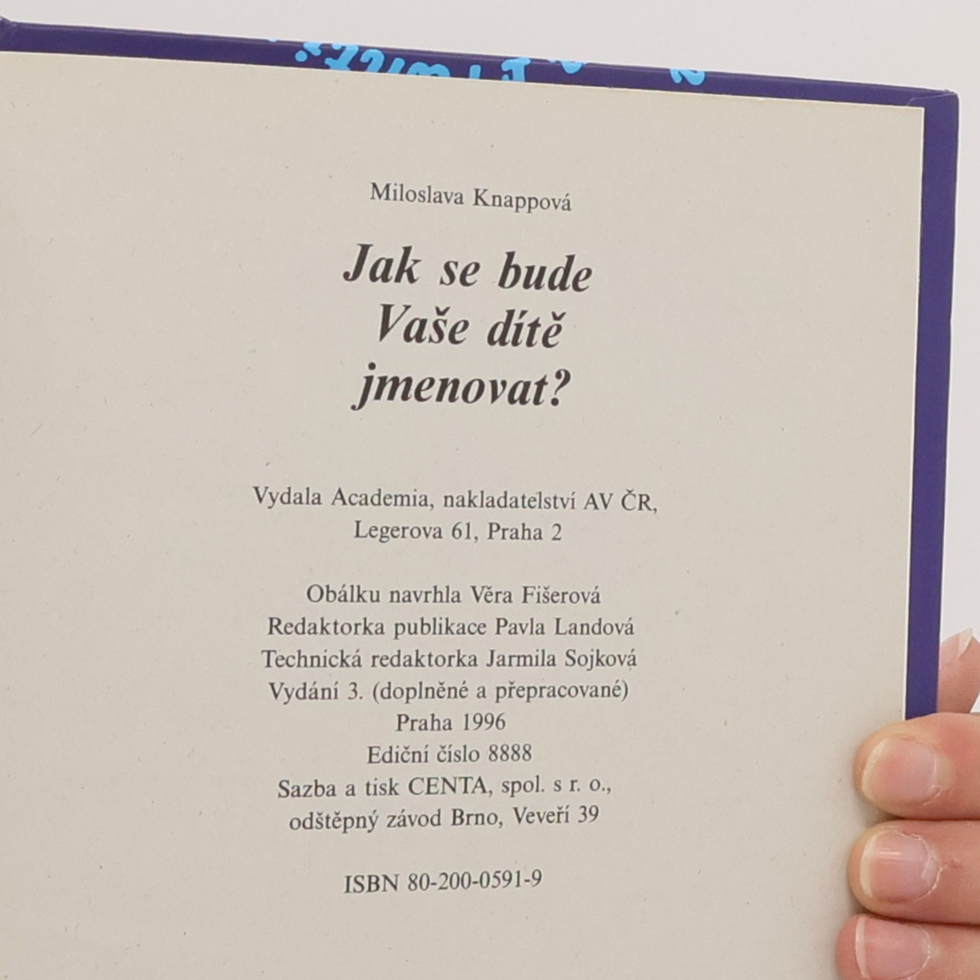 Miloslava Knappová Jak se bude vaše dítě jmenovat?