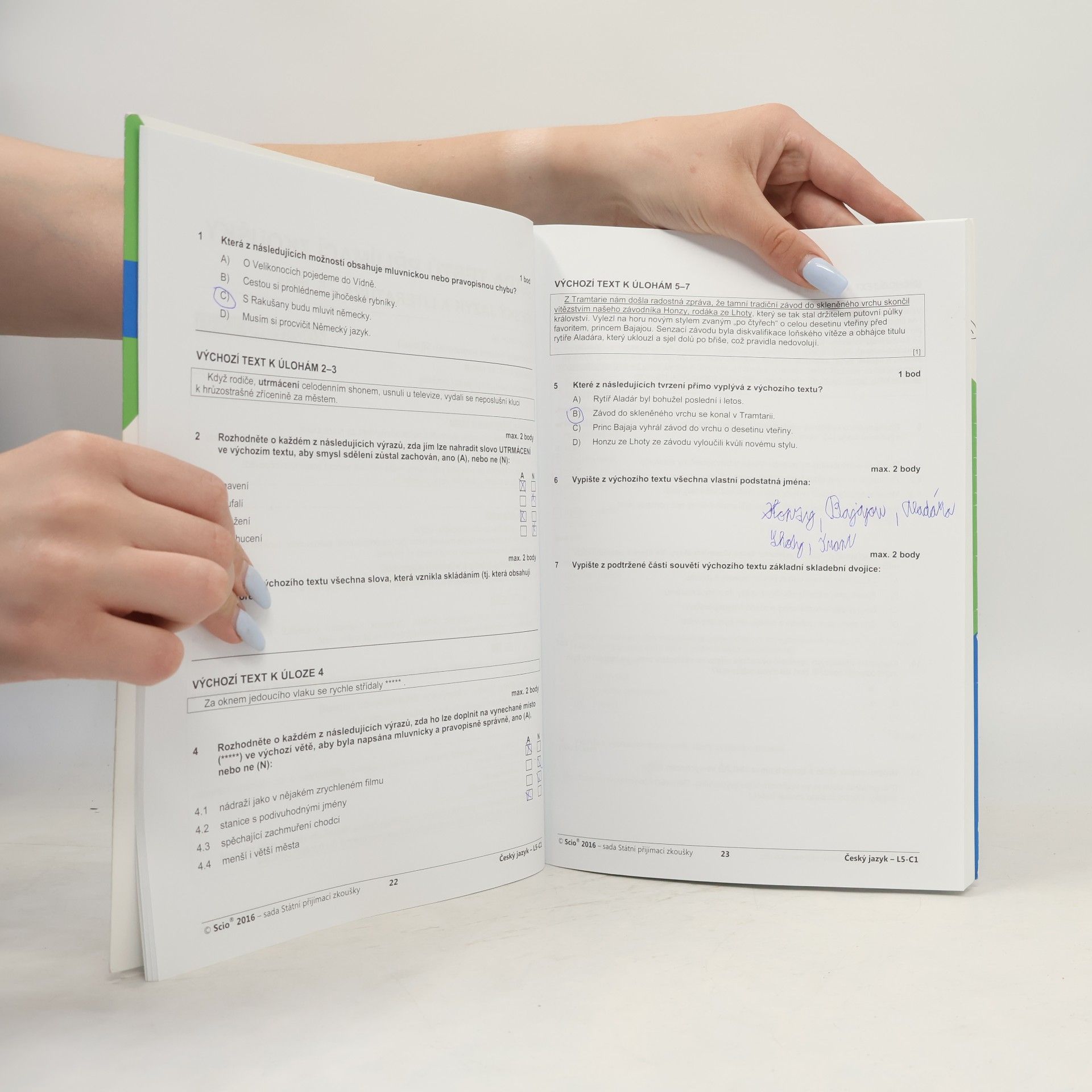 Various authors Sada testů Státní přijímací zkoušky pro 5. třídu