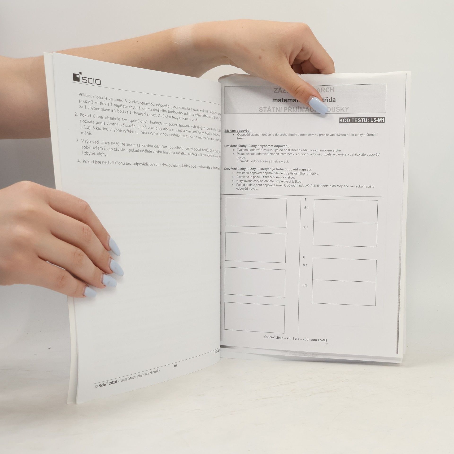 Various authors Sada testů Státní přijímací zkoušky pro 5. třídu