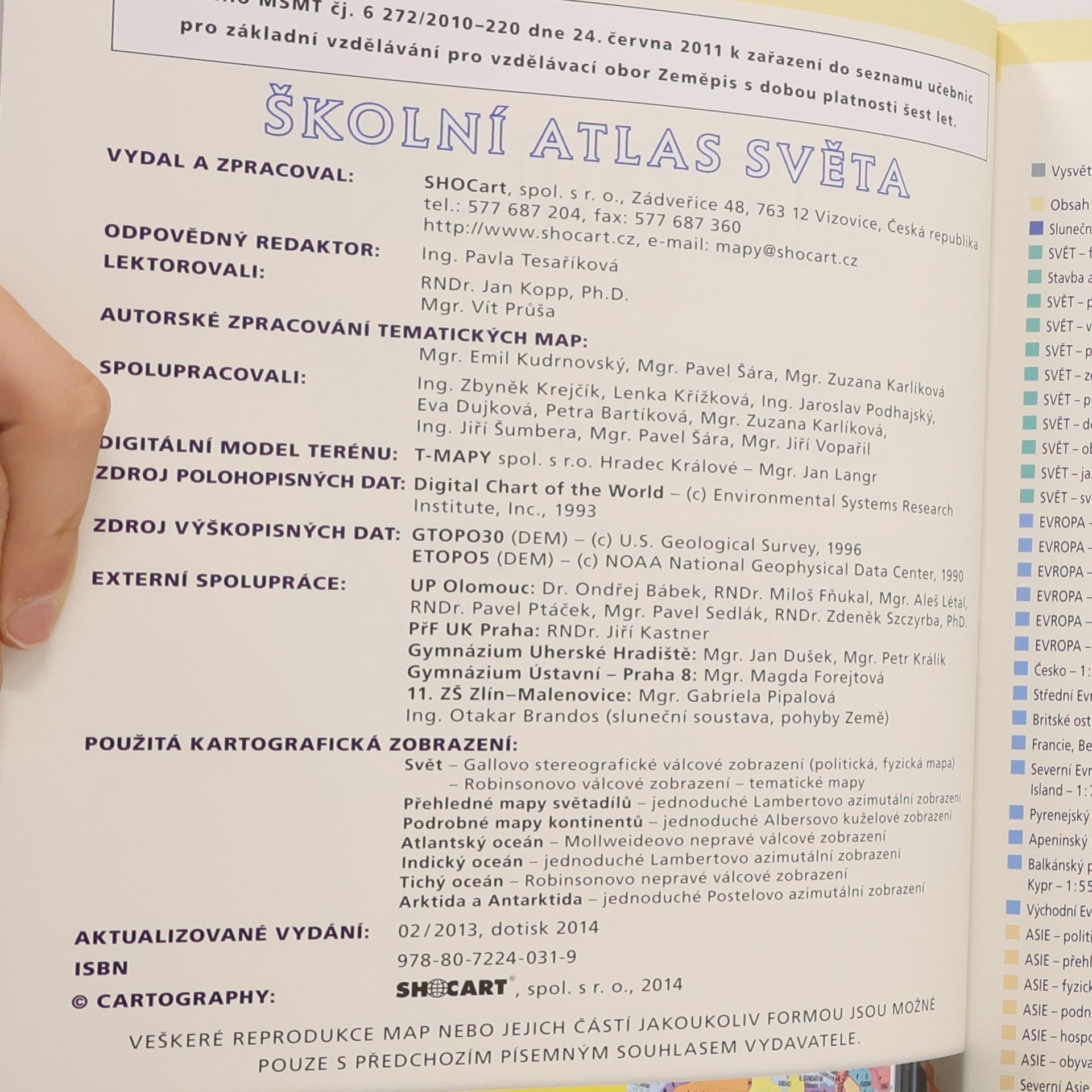 Pavla Tesaříková Školní atlas světa
