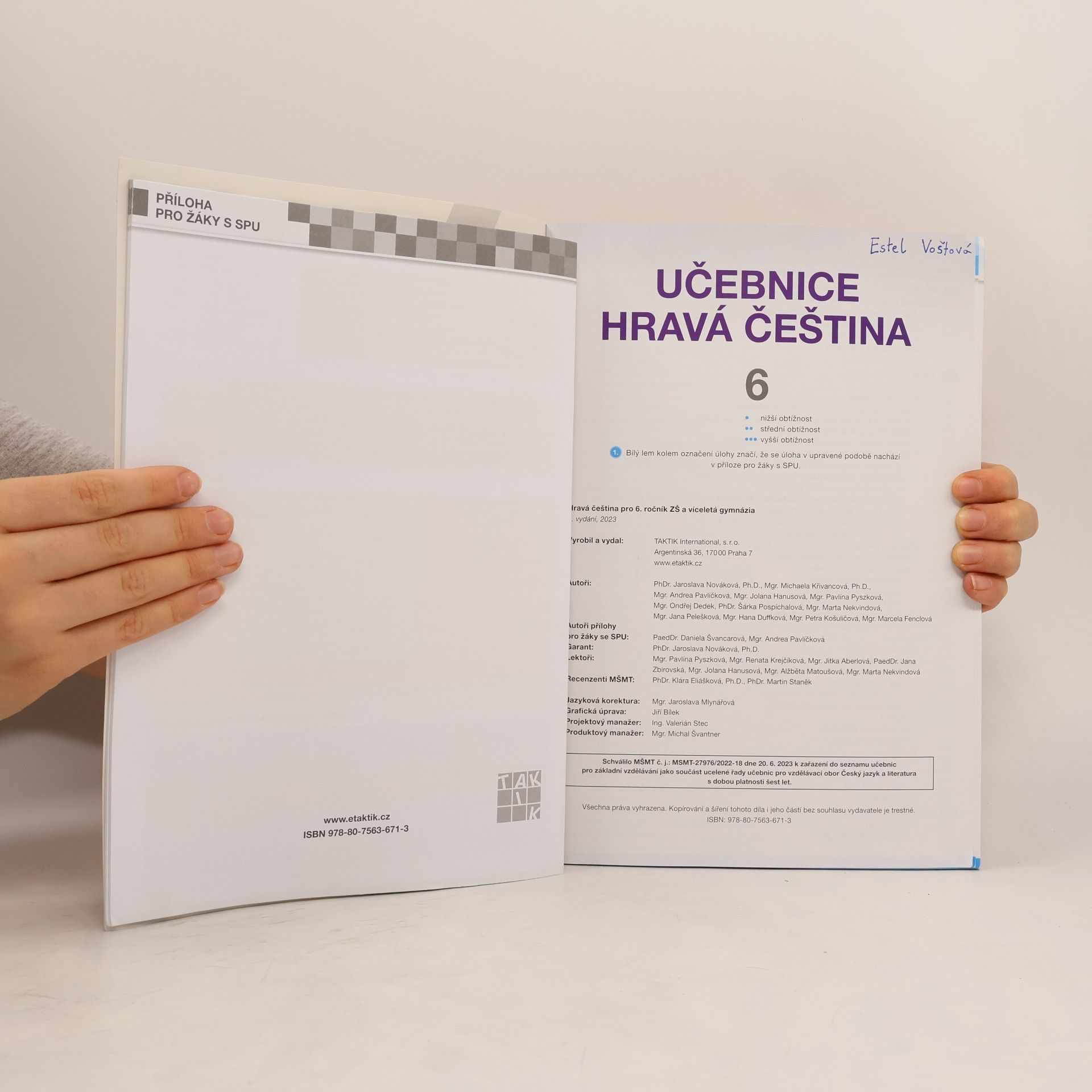 Kolektiv autorů Hravá čeština 6 - učebnice