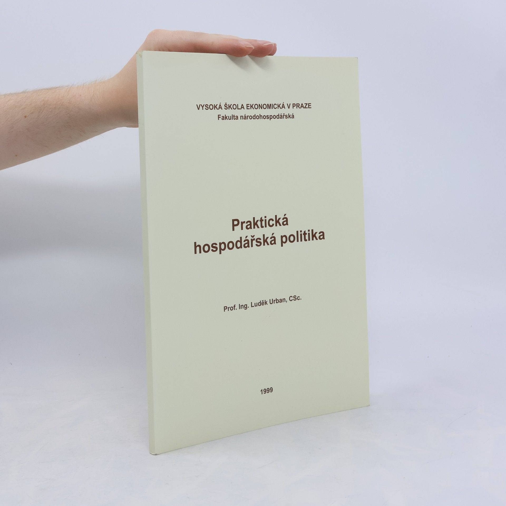Luděk Urban Praktická hospodářská politika