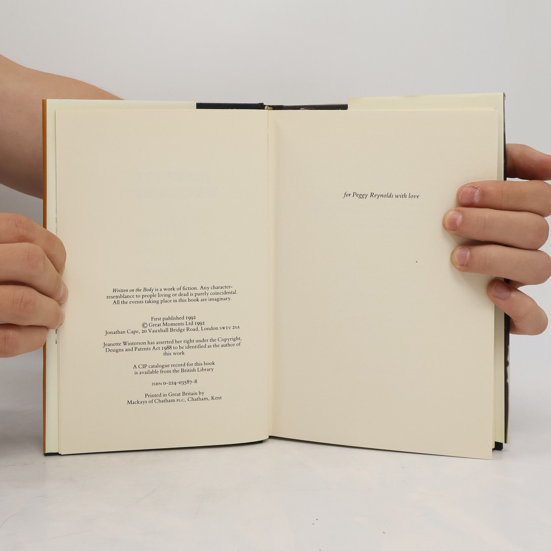 Jeanette Winterson Written on the Body