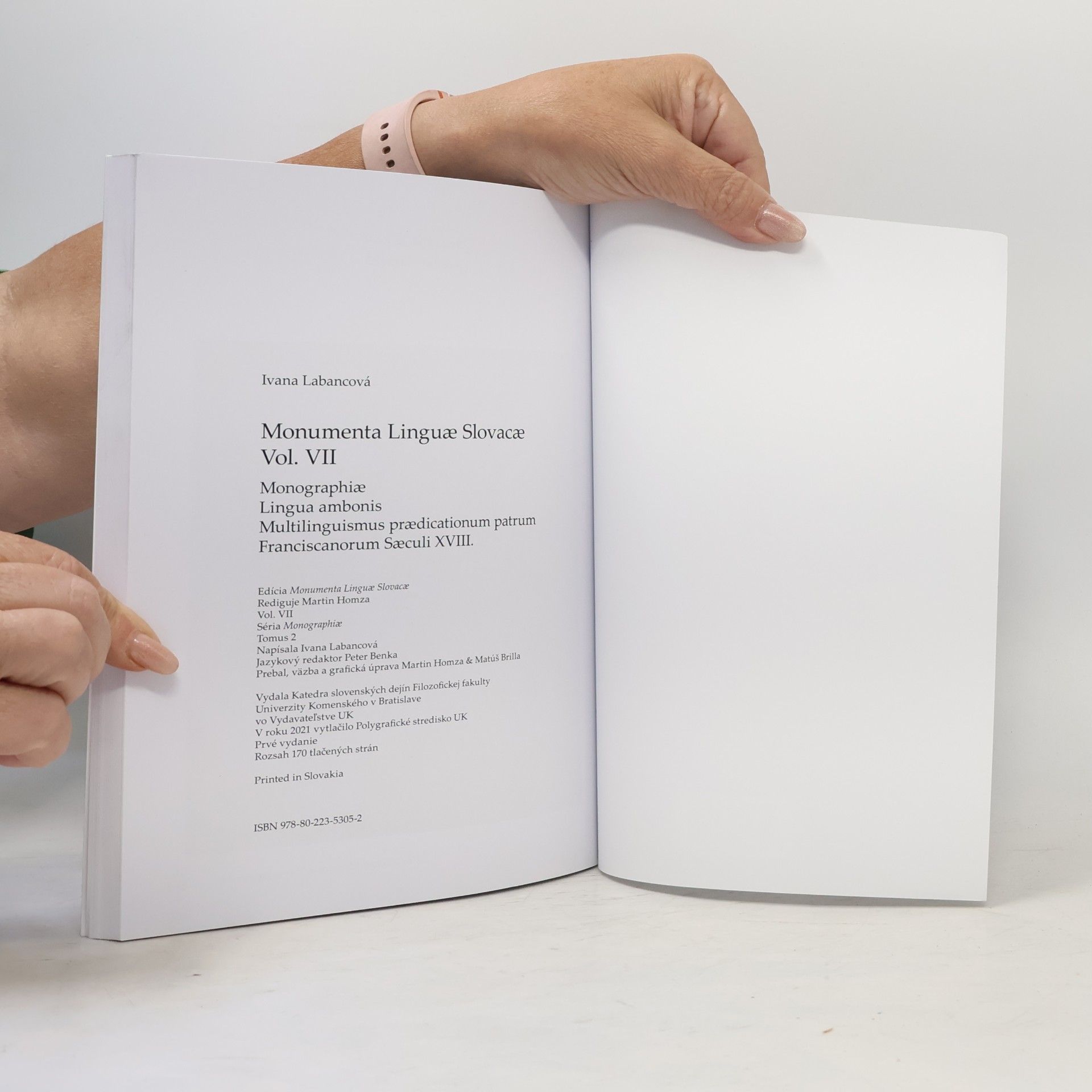 Ivana Labancová Monumenta Linguæ Slovacæ VII