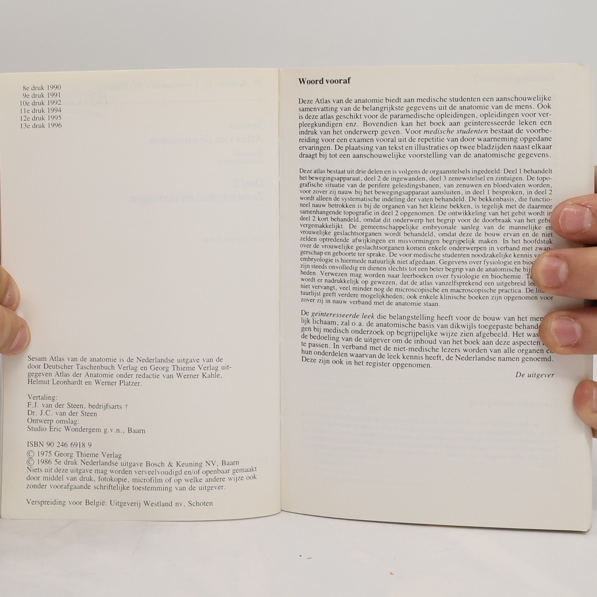 W. Werner Kahle Sesam - 3: Atlas van de anatomie