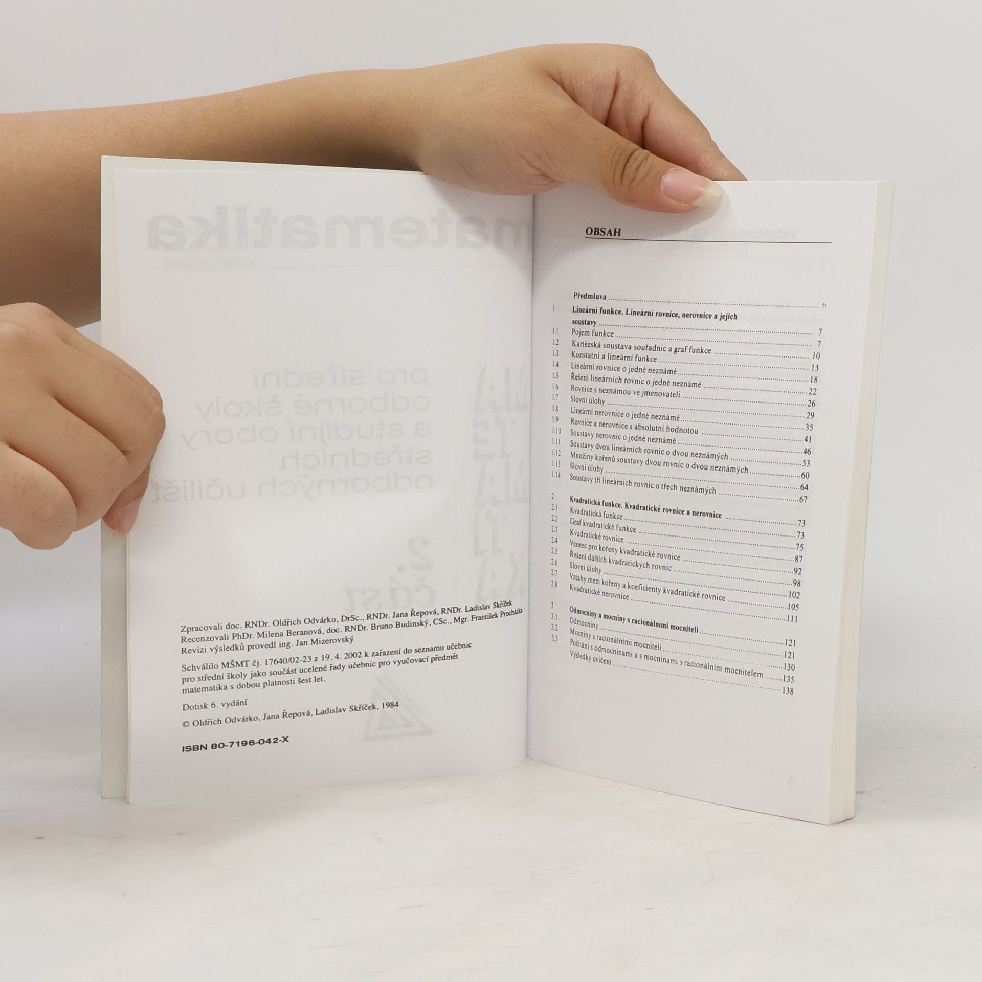 Jana Řepová Matematika pro střední odborné školy a studijní obory středních odborných učilišť 2. část